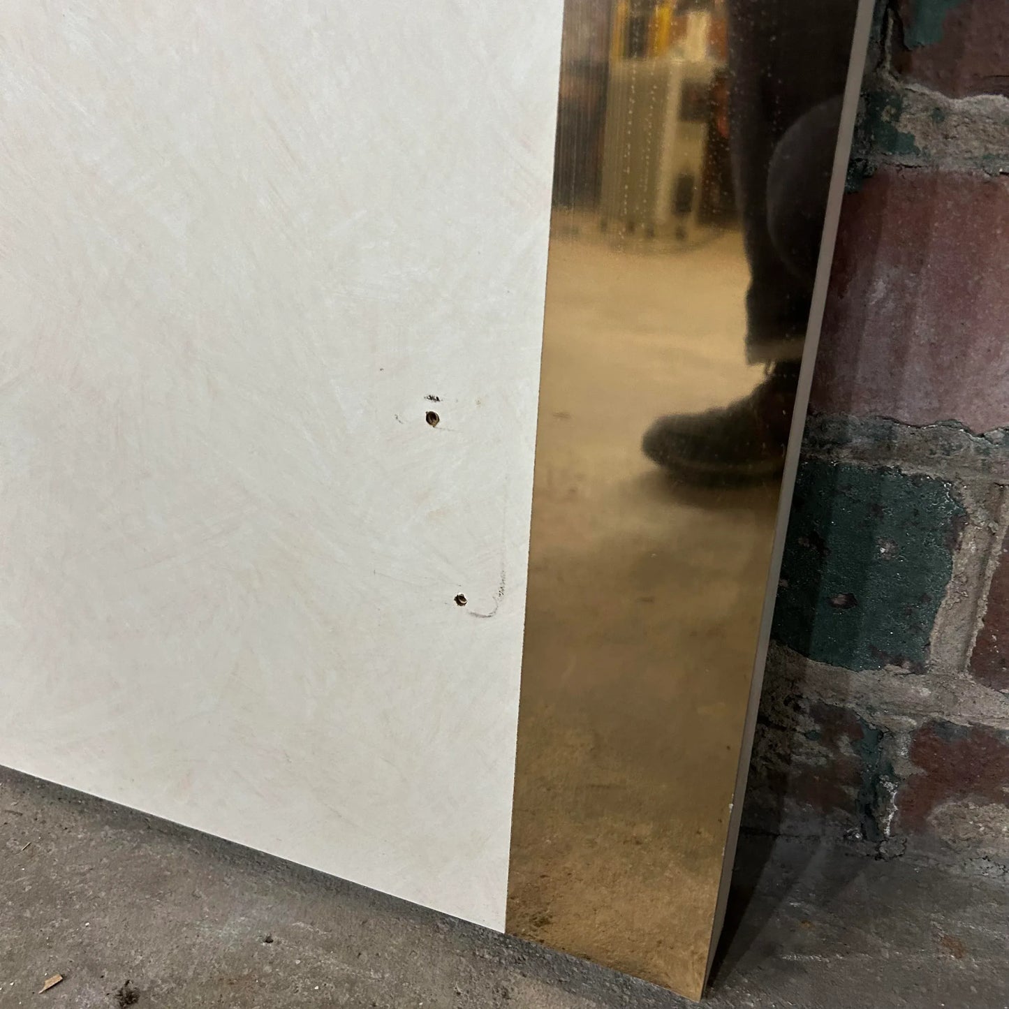 Pair of Twin Size Rose Gold Trim Headboards