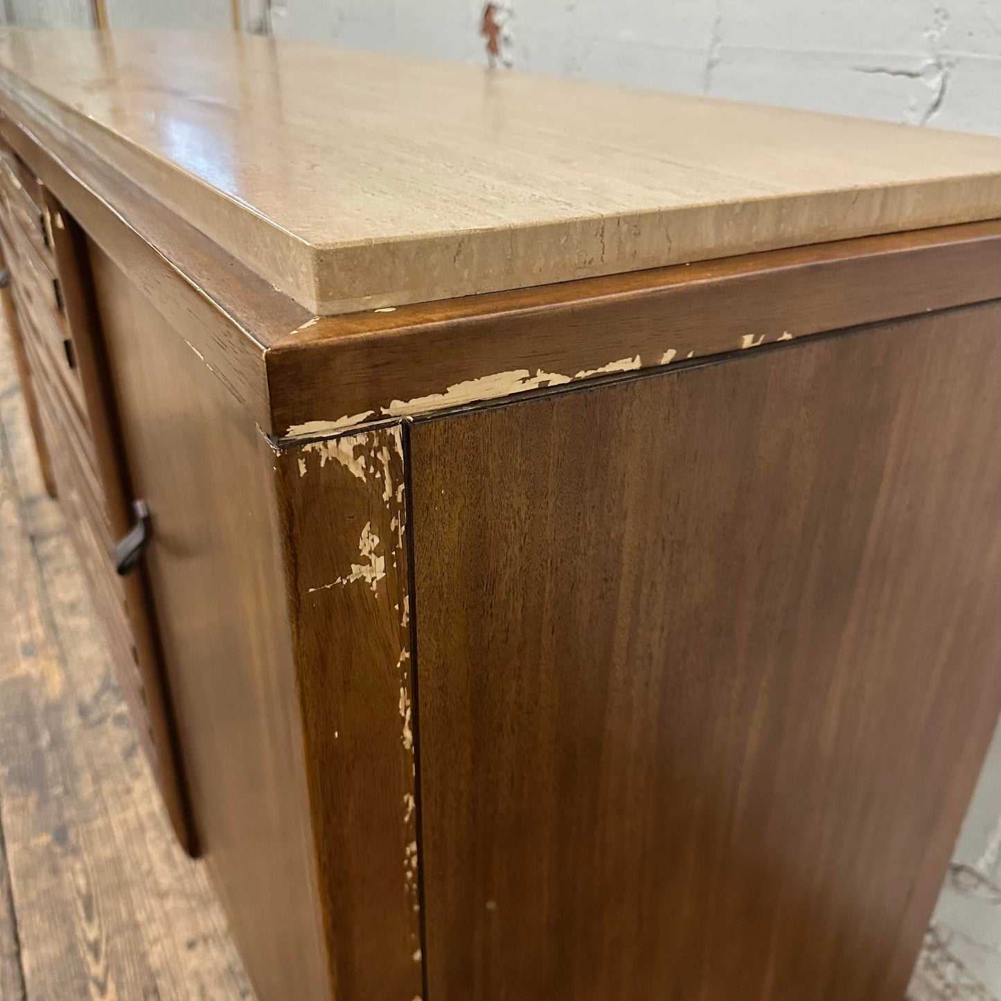 Drexel Heritage Travertine Top Credenza