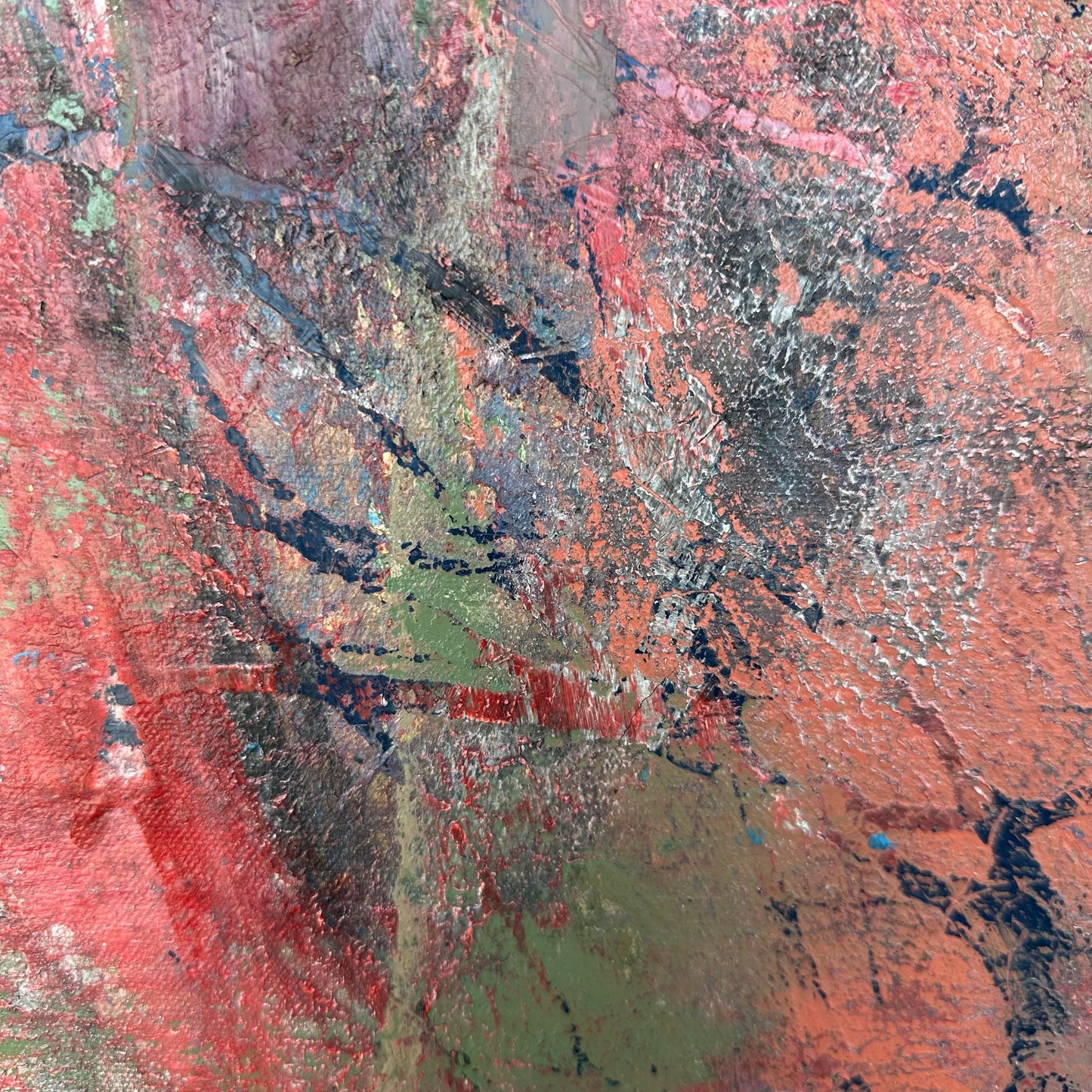 Abstract Painting Signed “Rb” Midcentury Modern