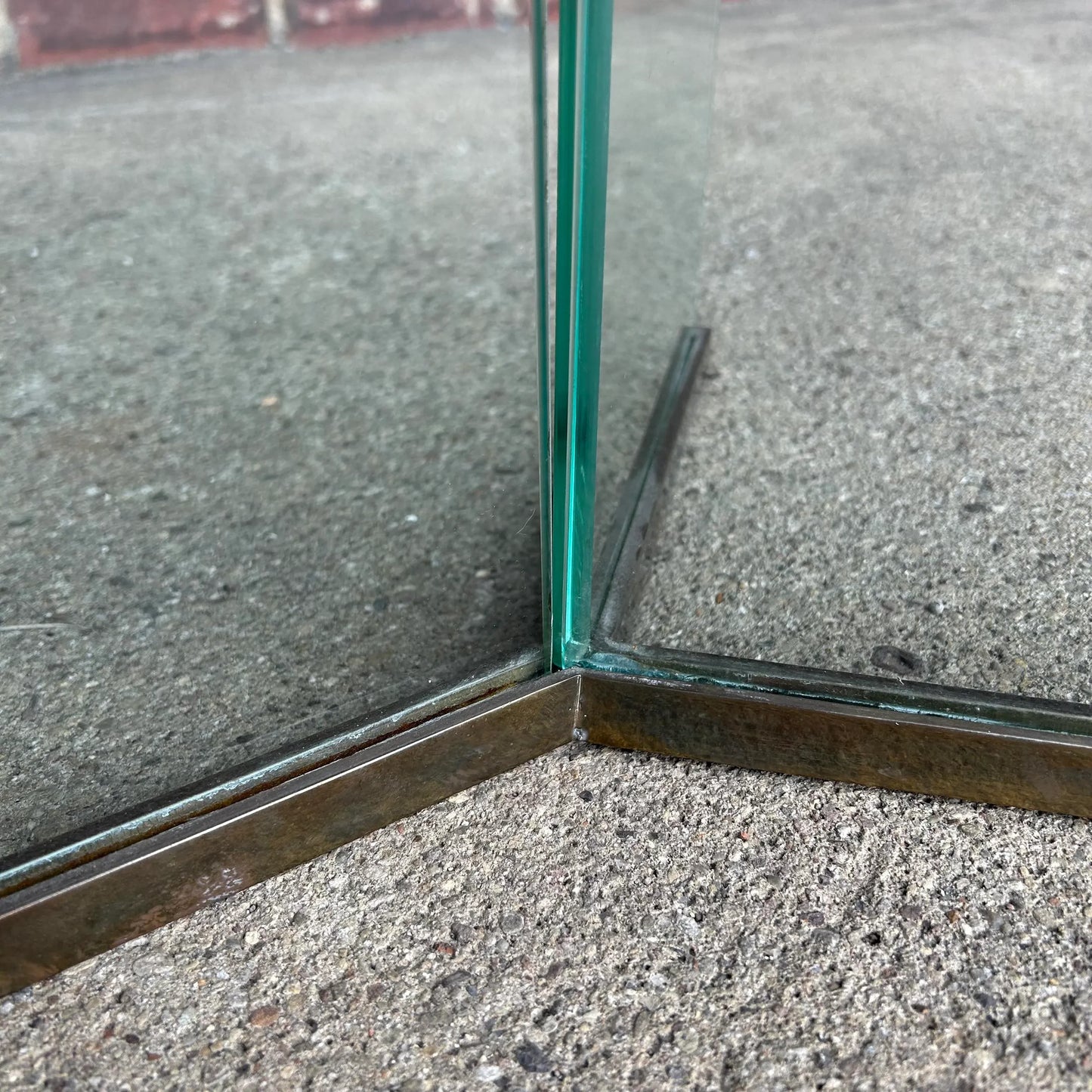 Pace Brass and Glass Coffee Table