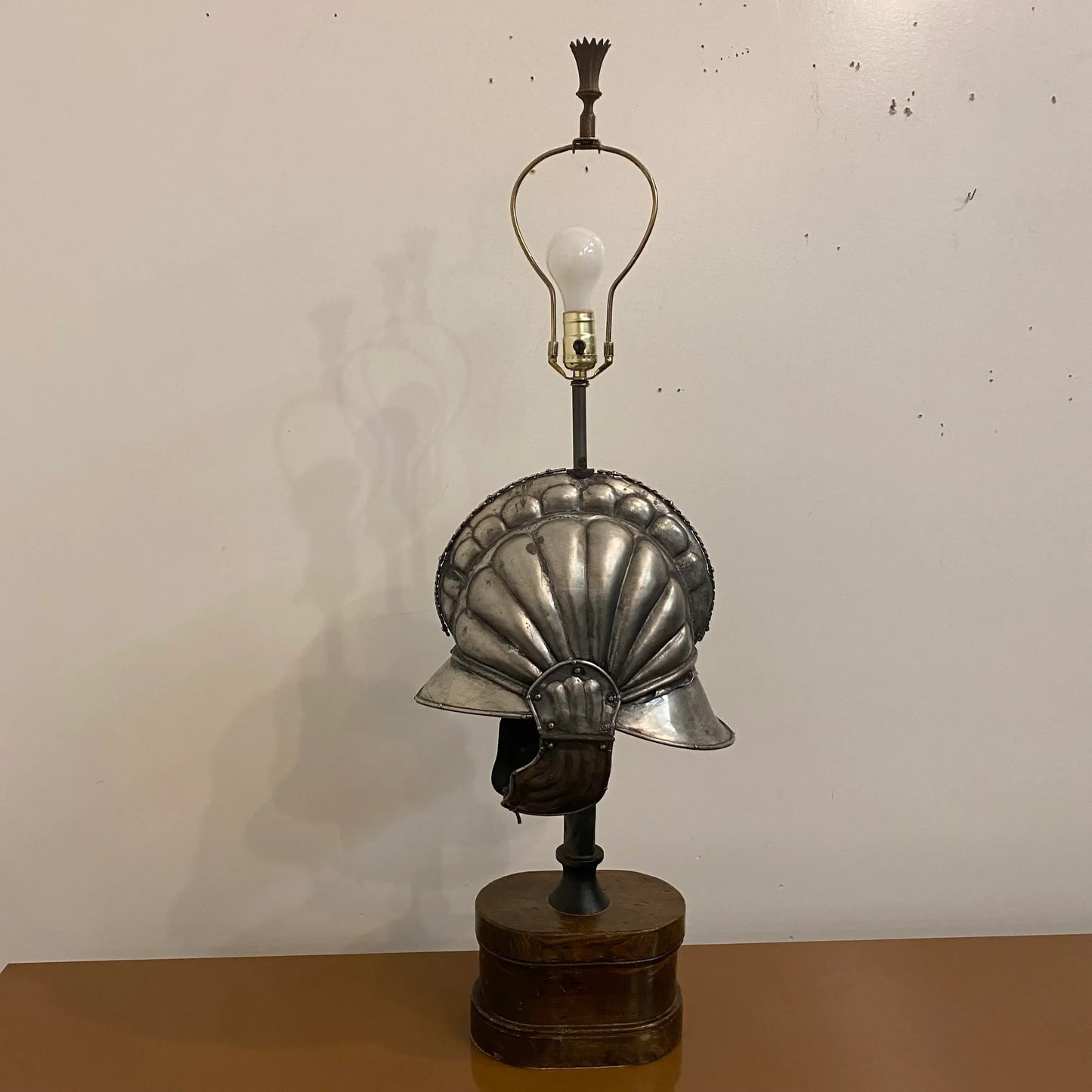 Roman Helmet Table Lamp Substantial Large