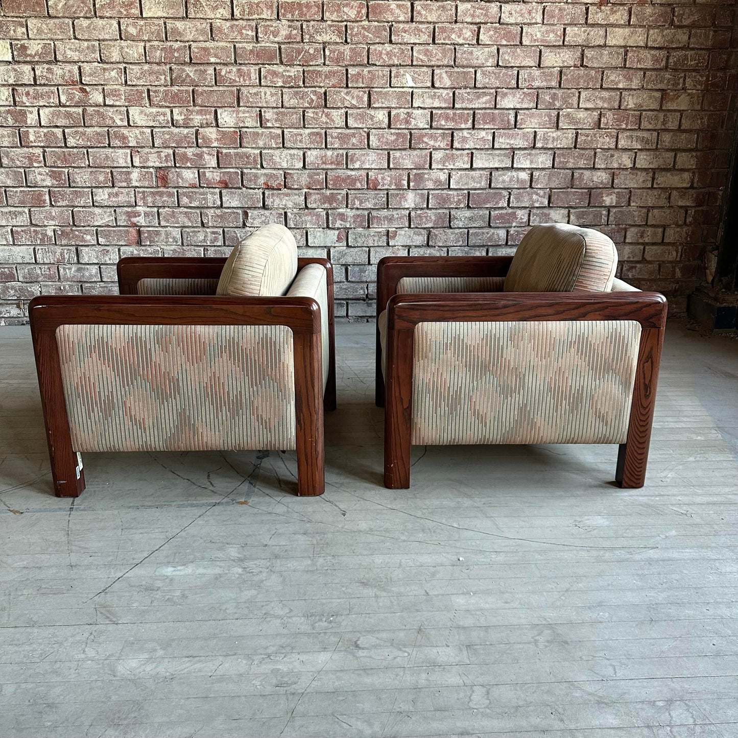 Pair of 1980s David Edward Company Club Chairs