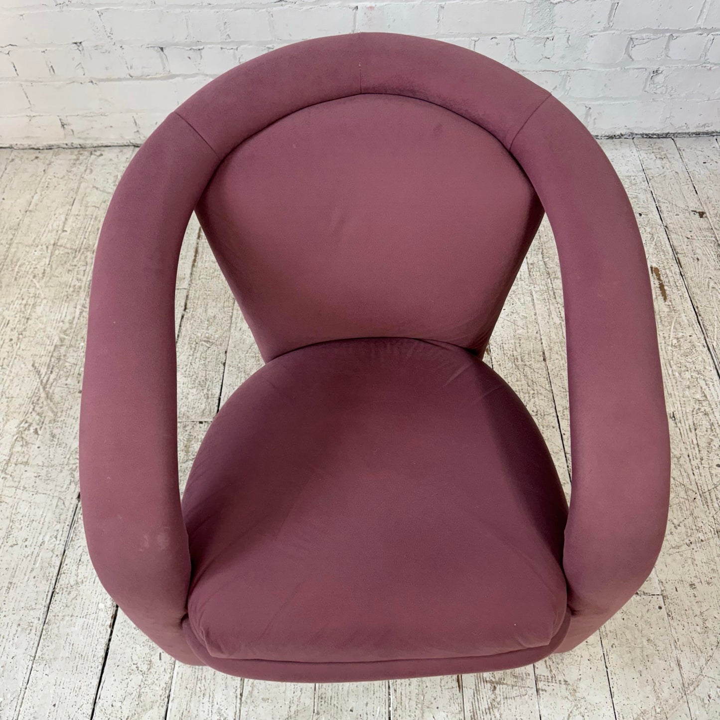 Pair of Pink Kagan Style Lounge 3 Leg Chairs by Carson’s