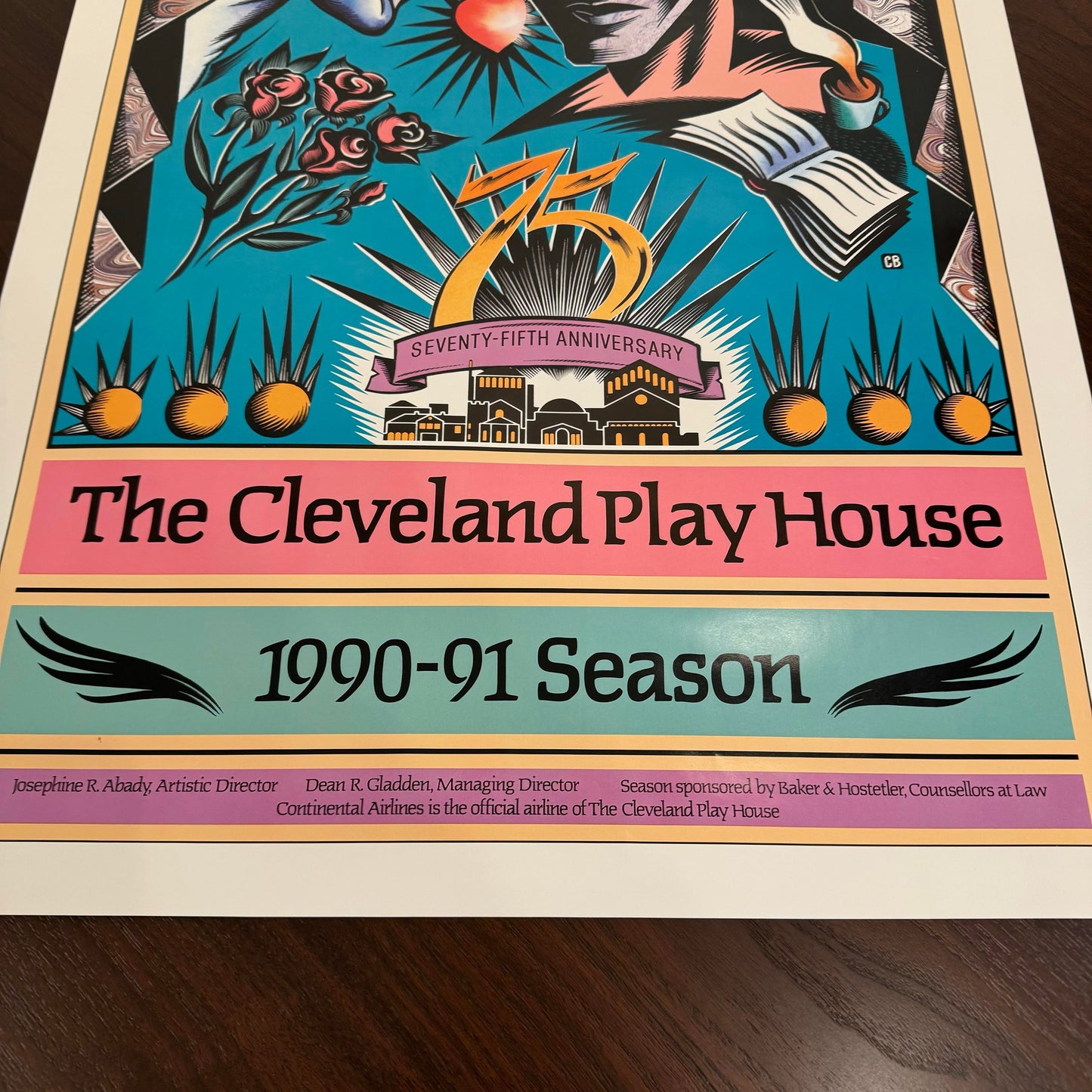 Cleveland Playhouse Theatre 1990-1991 Season Poster Art Deco 90’s