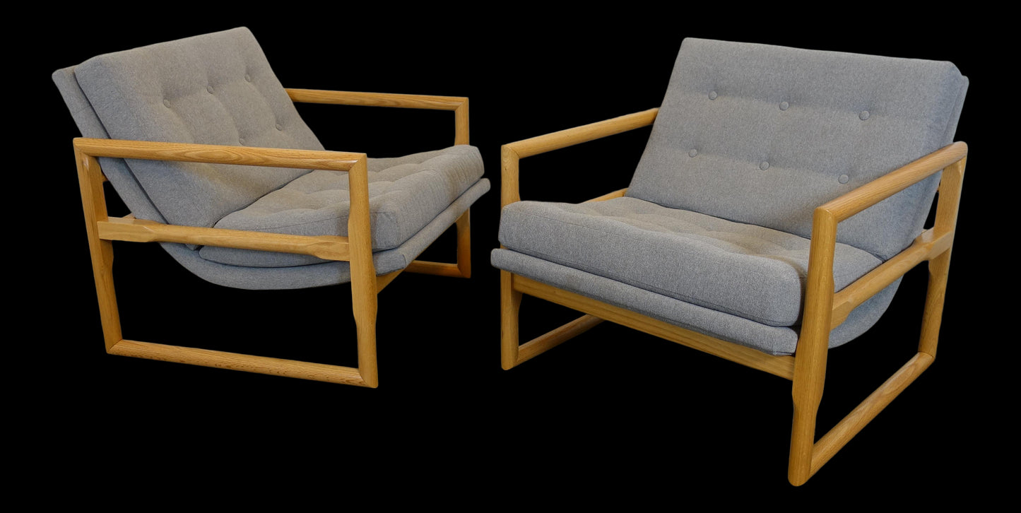 Mid Century Modern Inspired Club Chairs - A Pair