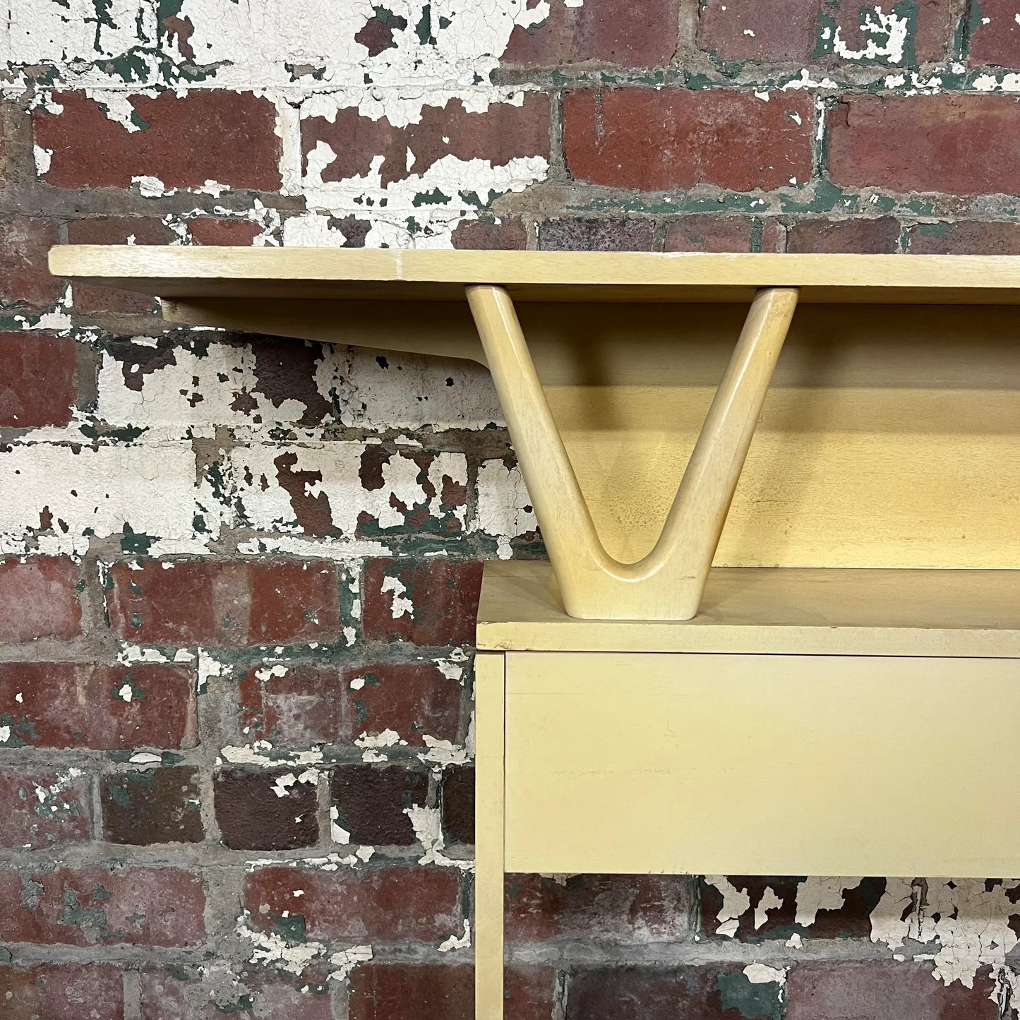 Mid Century Organic Pearsall Style Full Size Headboard Blond Light Wood