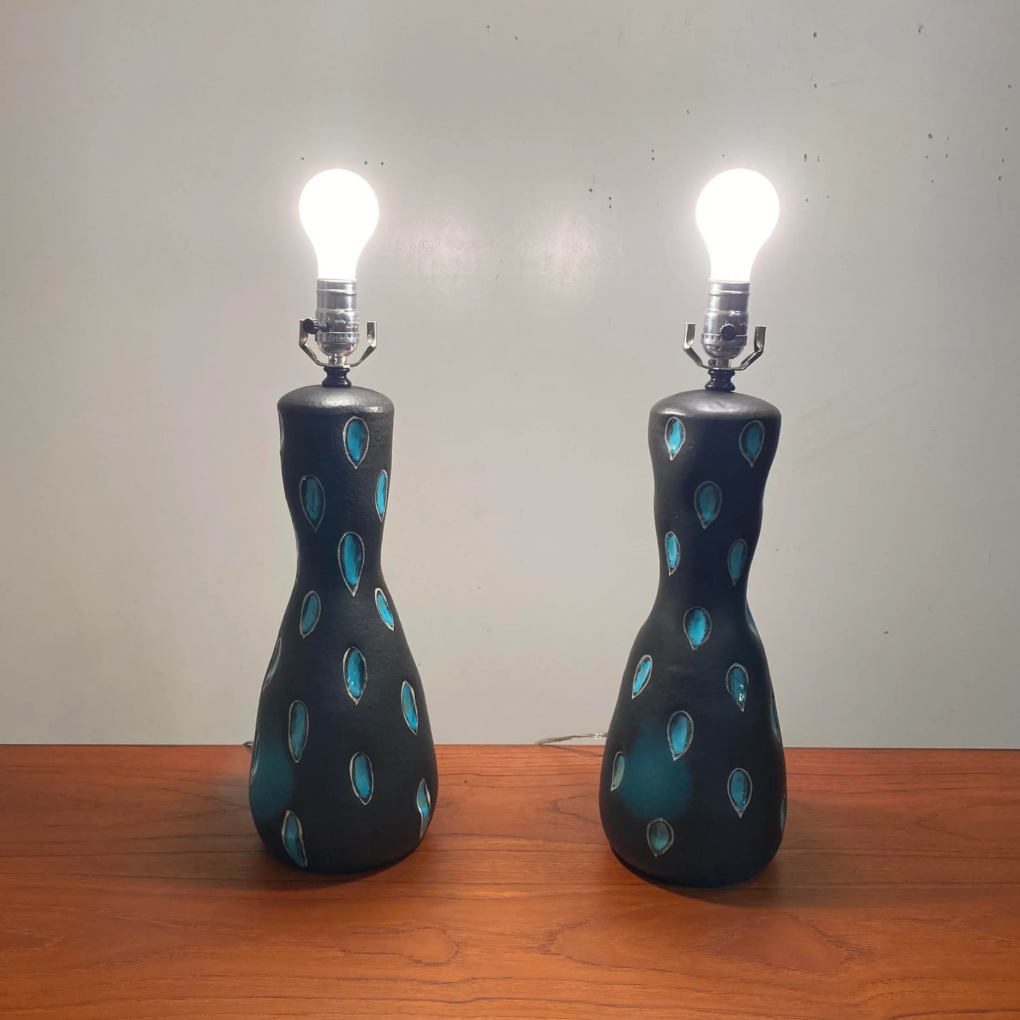 Pair of Italian Pottery Table Lamps