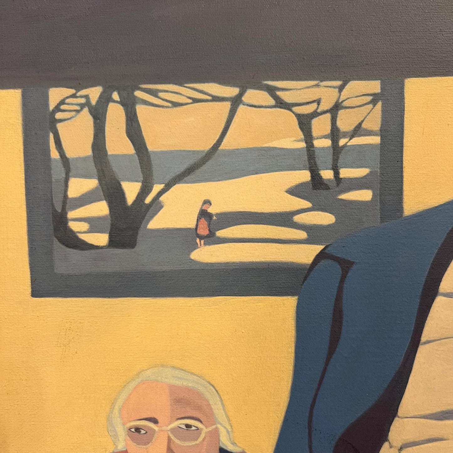 Gail Newman Portrait Painting of Two People Walking