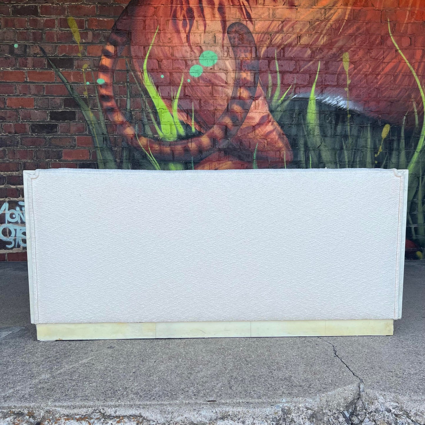 Karl Springer Goat Skin Wrapped Loveseat