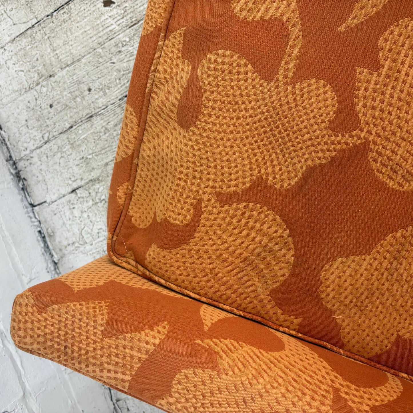 Mid Century Modern Knoll Style Lounge Arm Chair Chrome