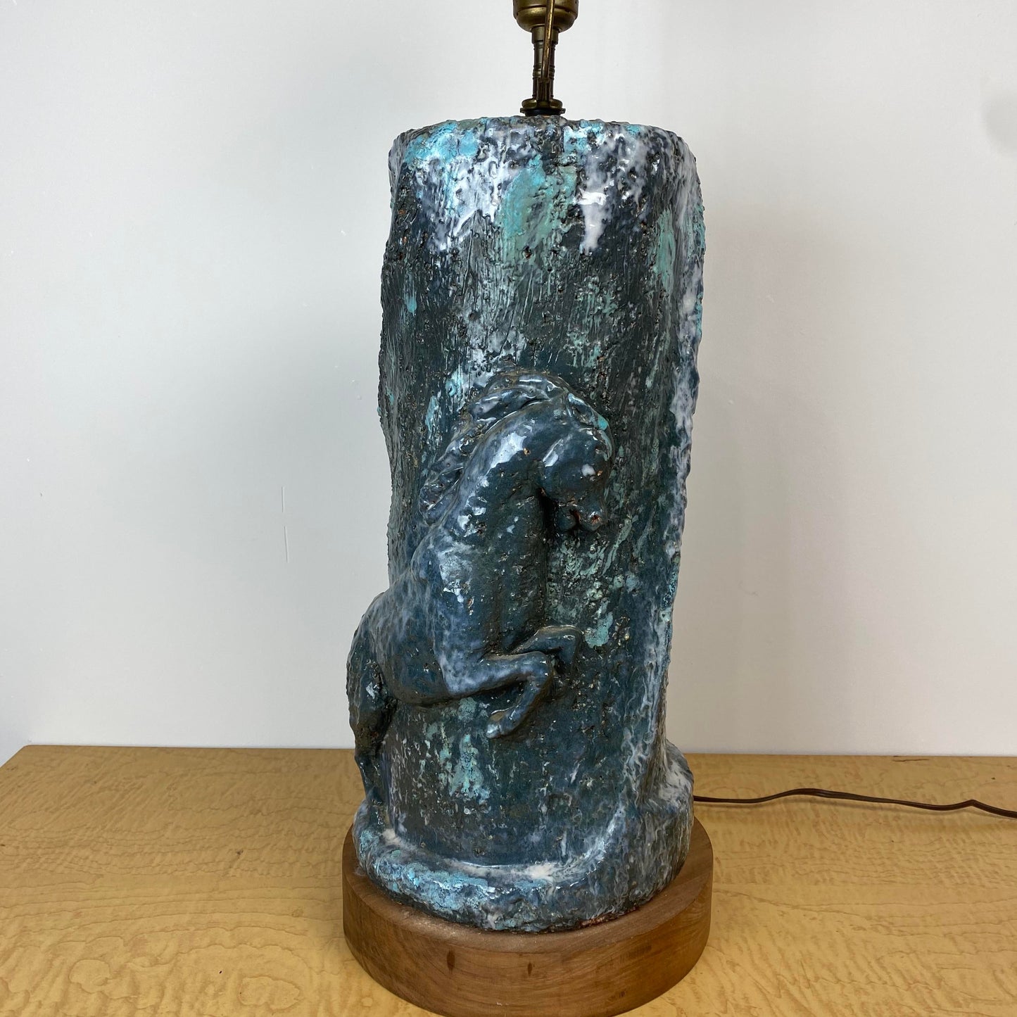 1960s Ceramic Horse Table Lamp