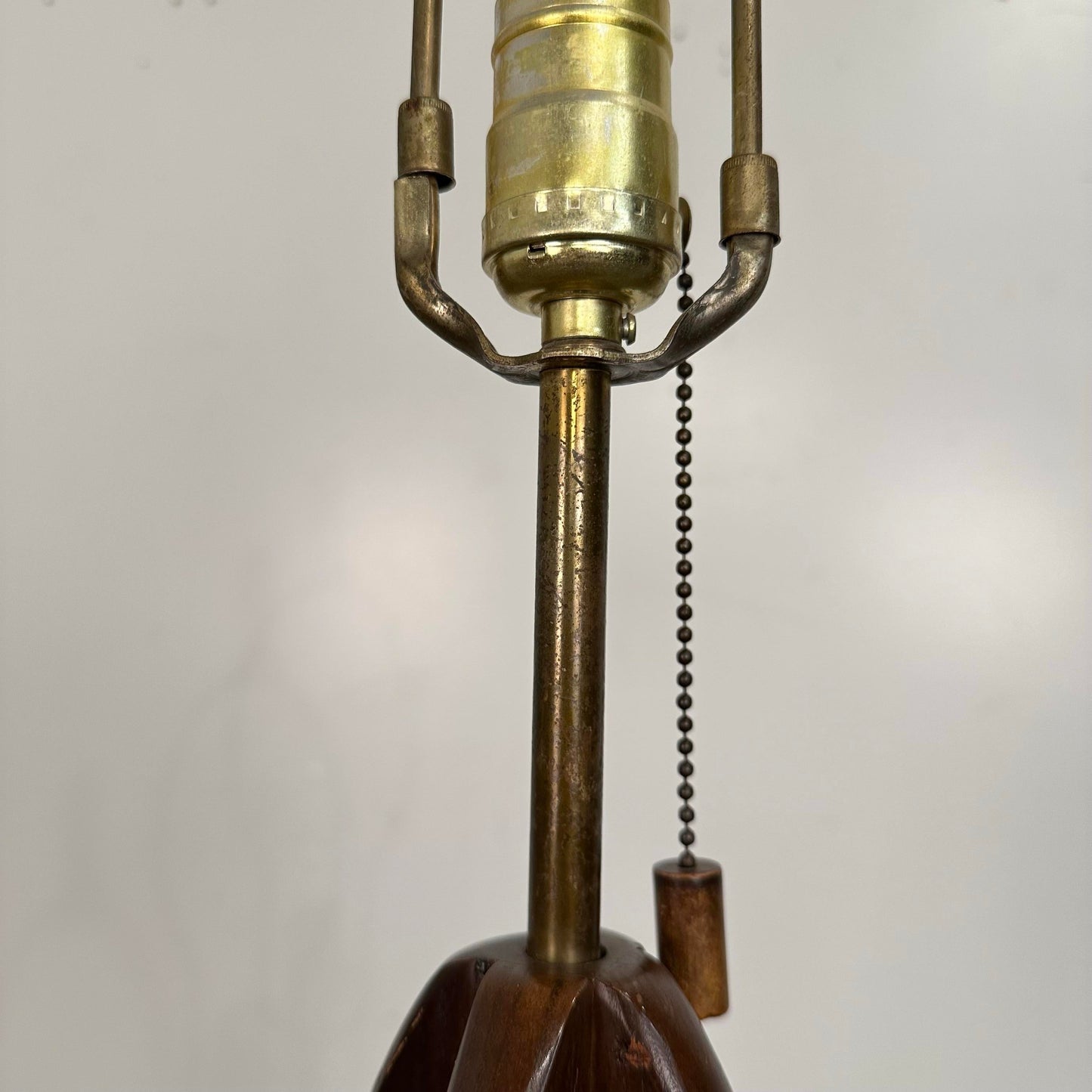 Mid Century Modern Modeline Sculpted Walnut Floor Lamp