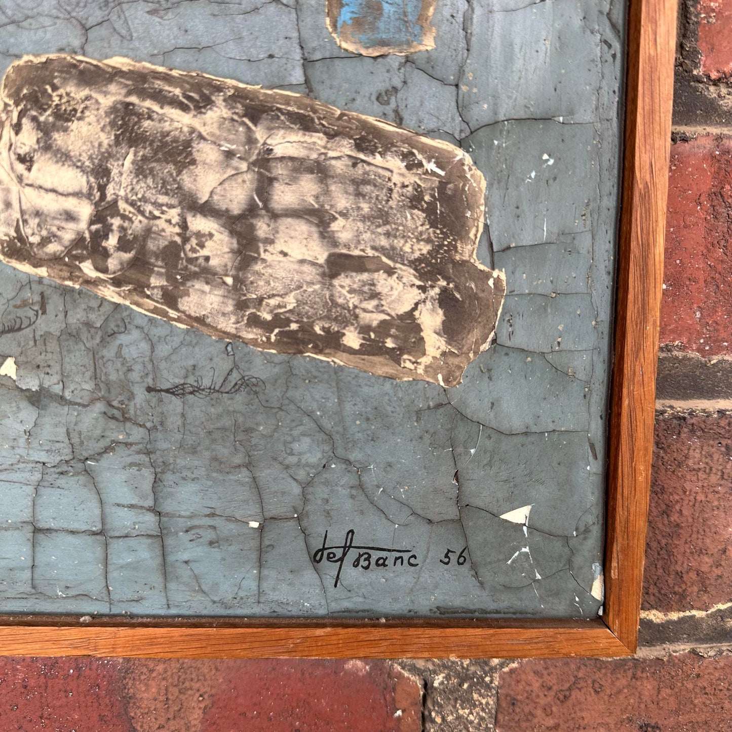 1956 Joseph (Jef) Banc Abstract Mixed Media Painting
