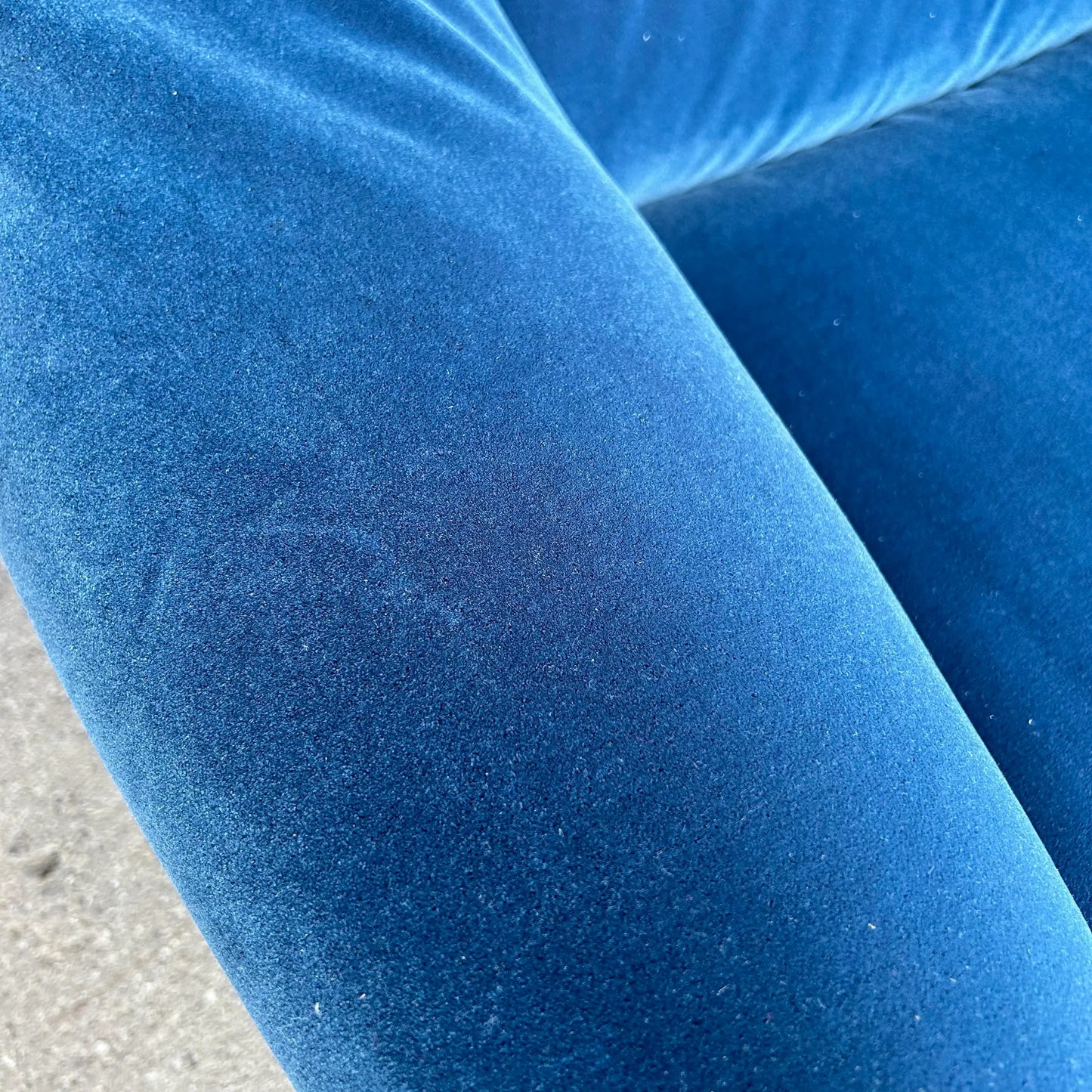 Pair of Mario Bellini Tentazione Lounge Chairs Recovered in Faux Mohair