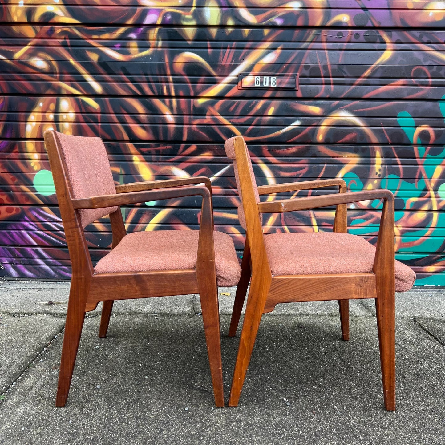Pair of Jens Risom Arm Chairs