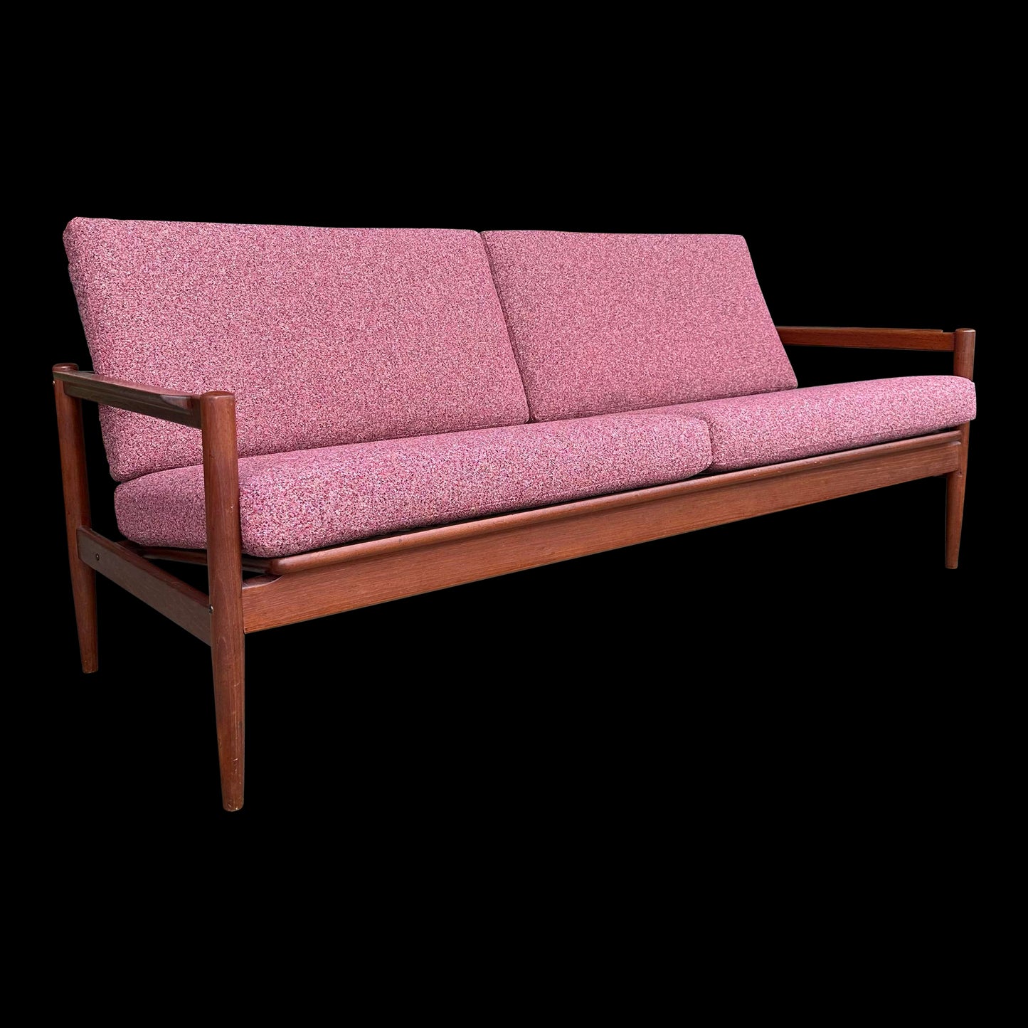 Borge Jensen Danish Modern Teak Sofa Reupholstered Cushions
