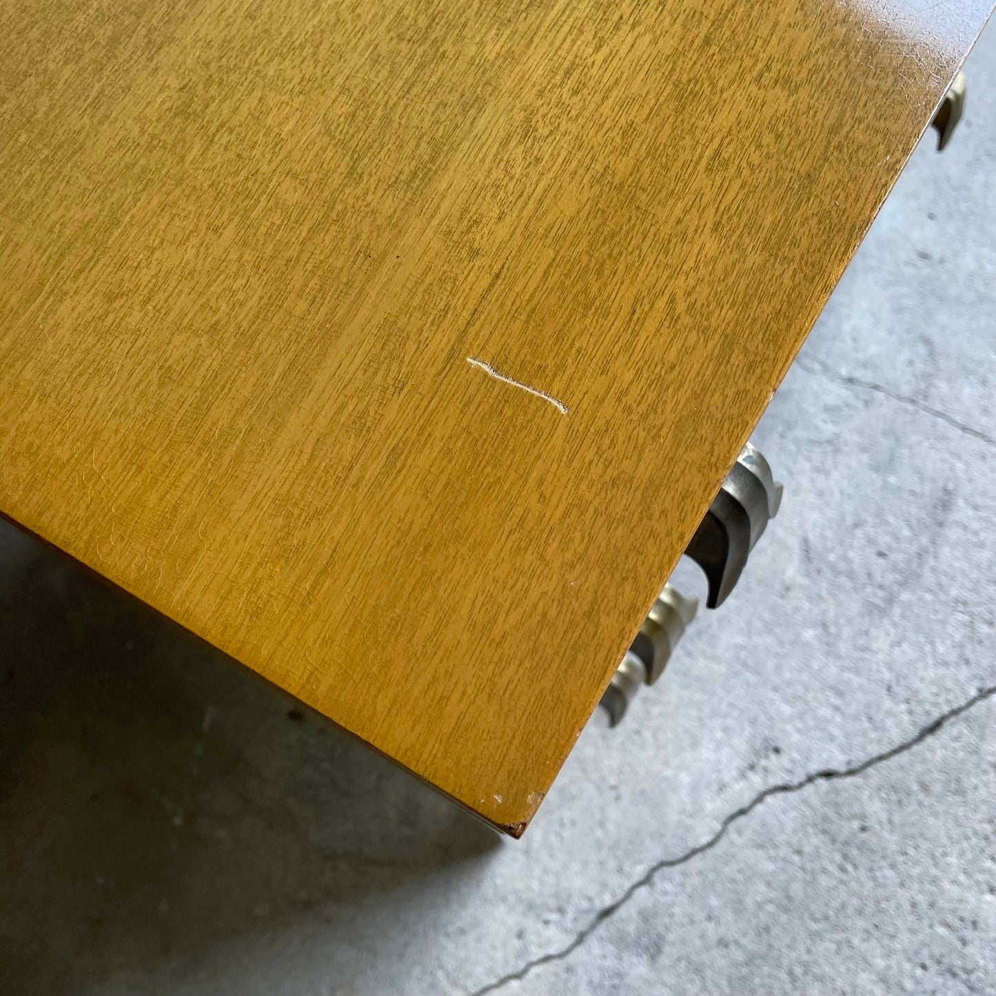 Mid Century Modern Widdicomb 3 Drawer Chest Cabinet With Brass Pulls