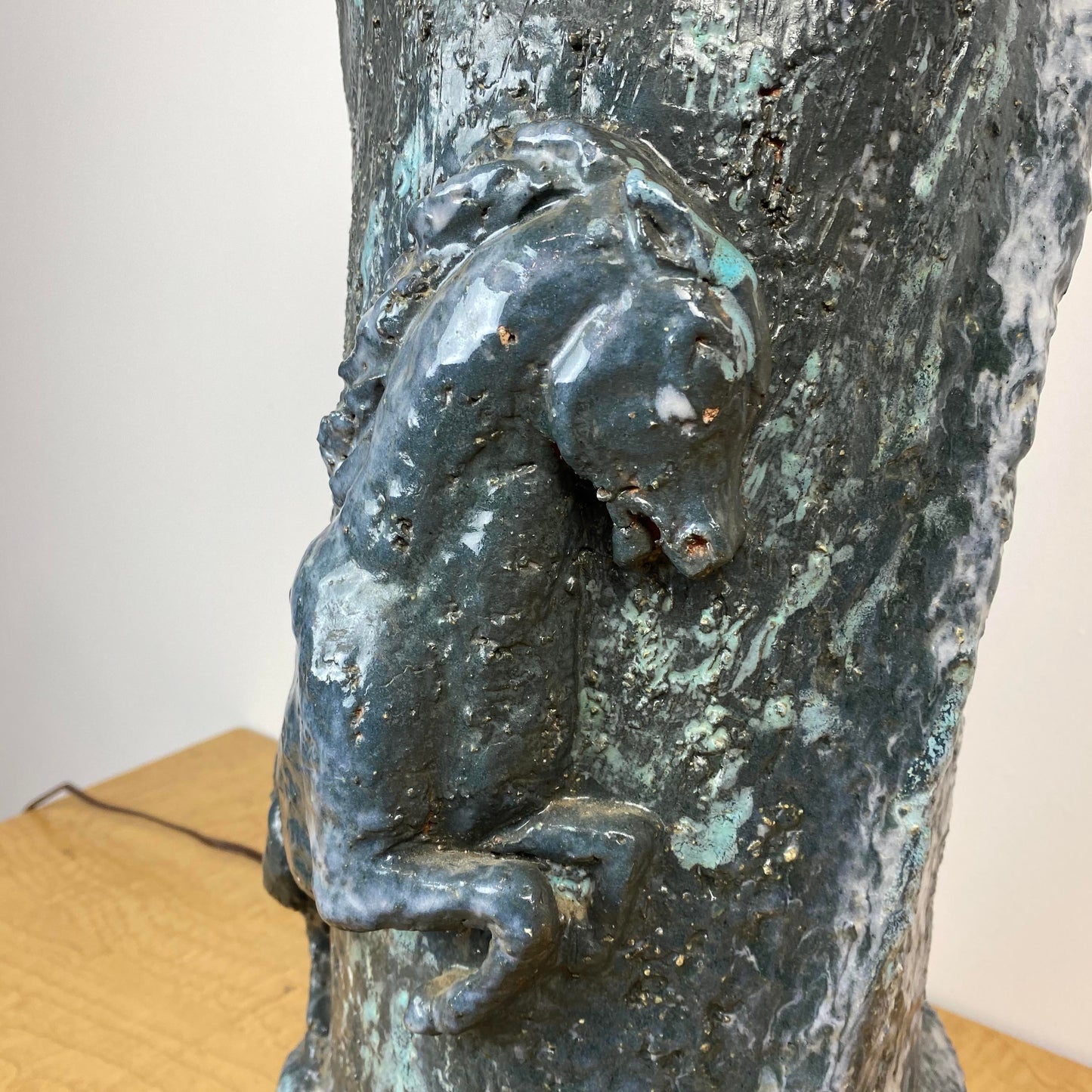 1960s Ceramic Horse Table Lamp