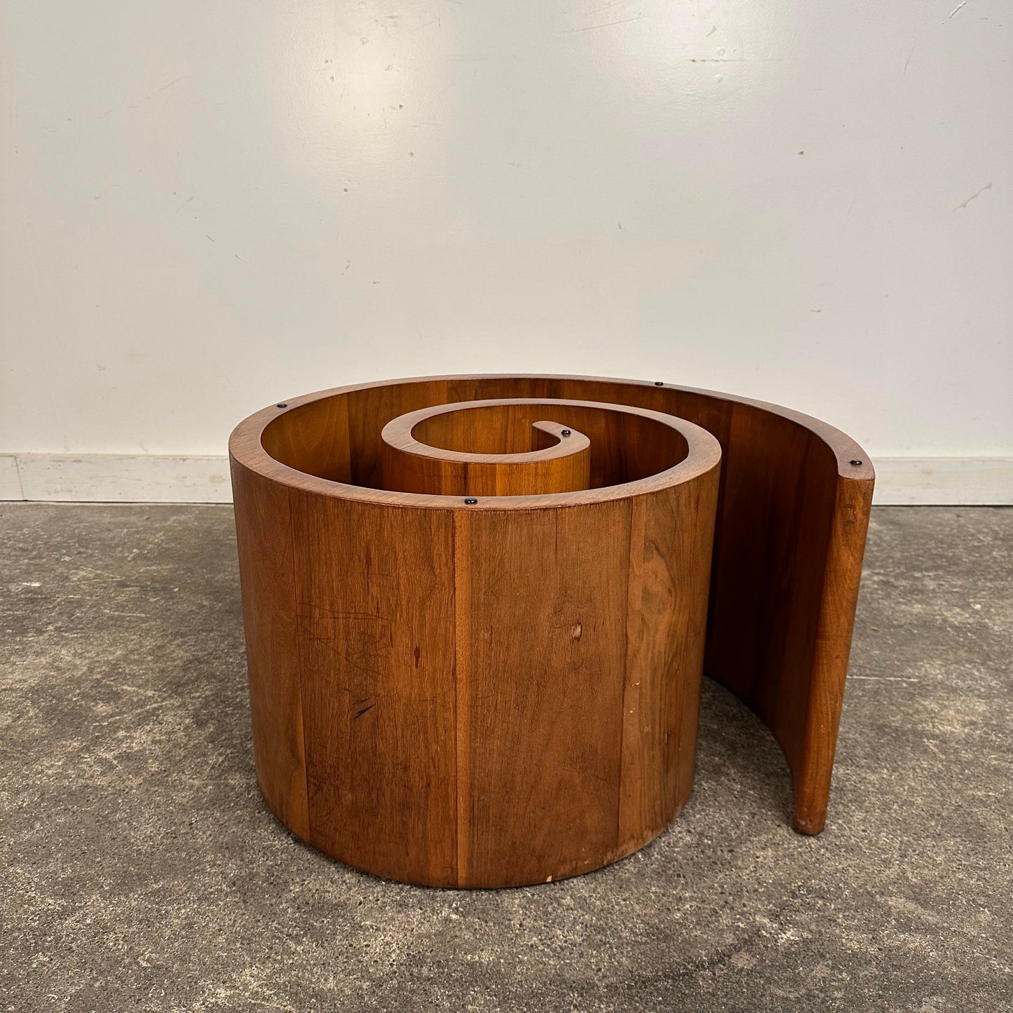 Vladimir Kagan Walnut Snail Coffee Table