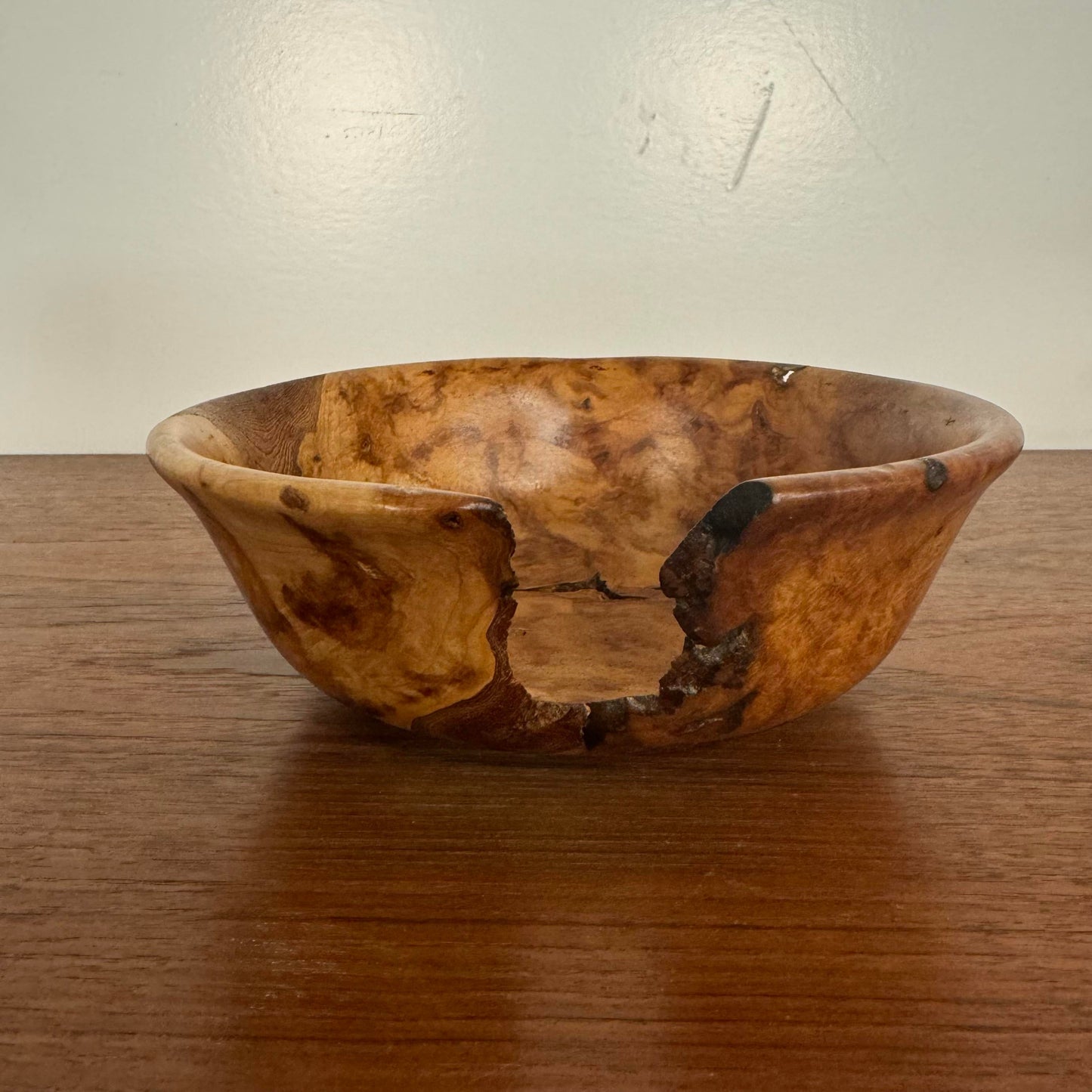 Burled Maple Wood Turn Bowl by Stan Stary for Melvin Rose