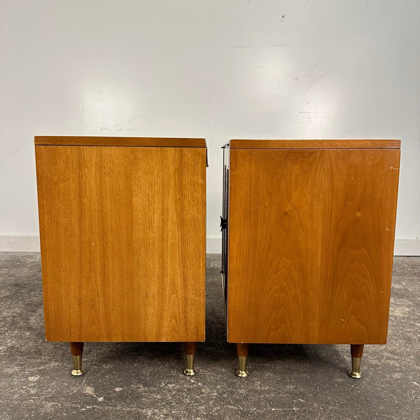 Rway Pair of Nightstands With Caned Doors