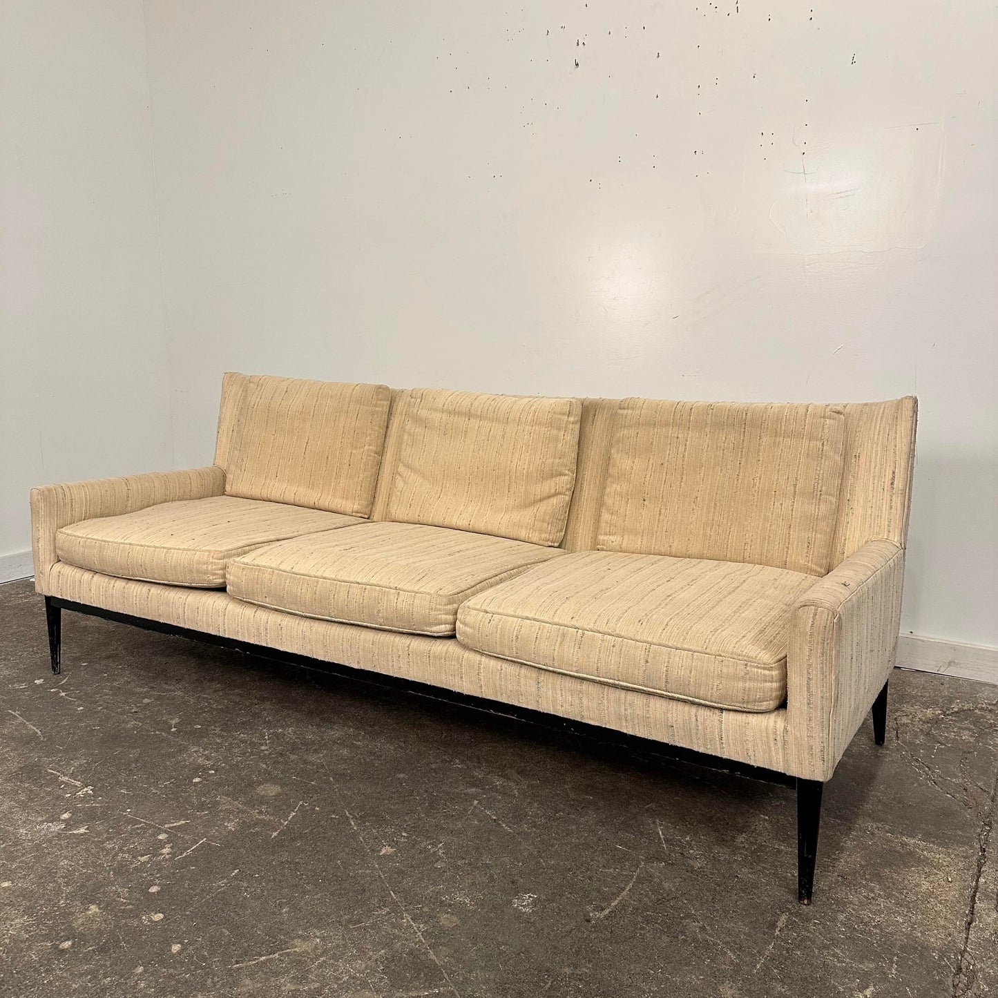 Paul McCobb 1950s Mid-Century Modern Wingback Sofa