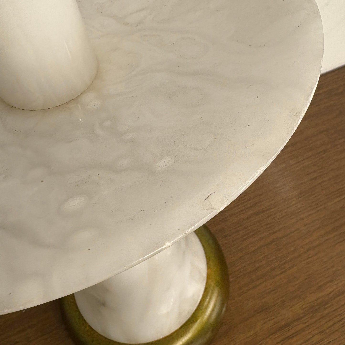 Mid-Century Modern Sculptural Balustrade Form Table Lamp in Carrera Marble