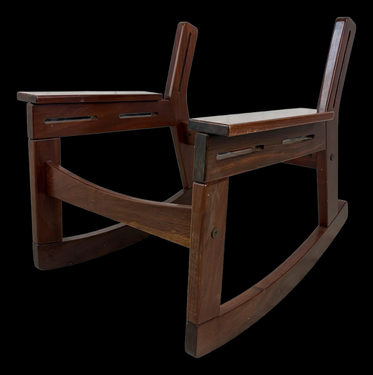 Gelli Indústria De Móveis Brazilian Rosewood Rocking Chair Frame