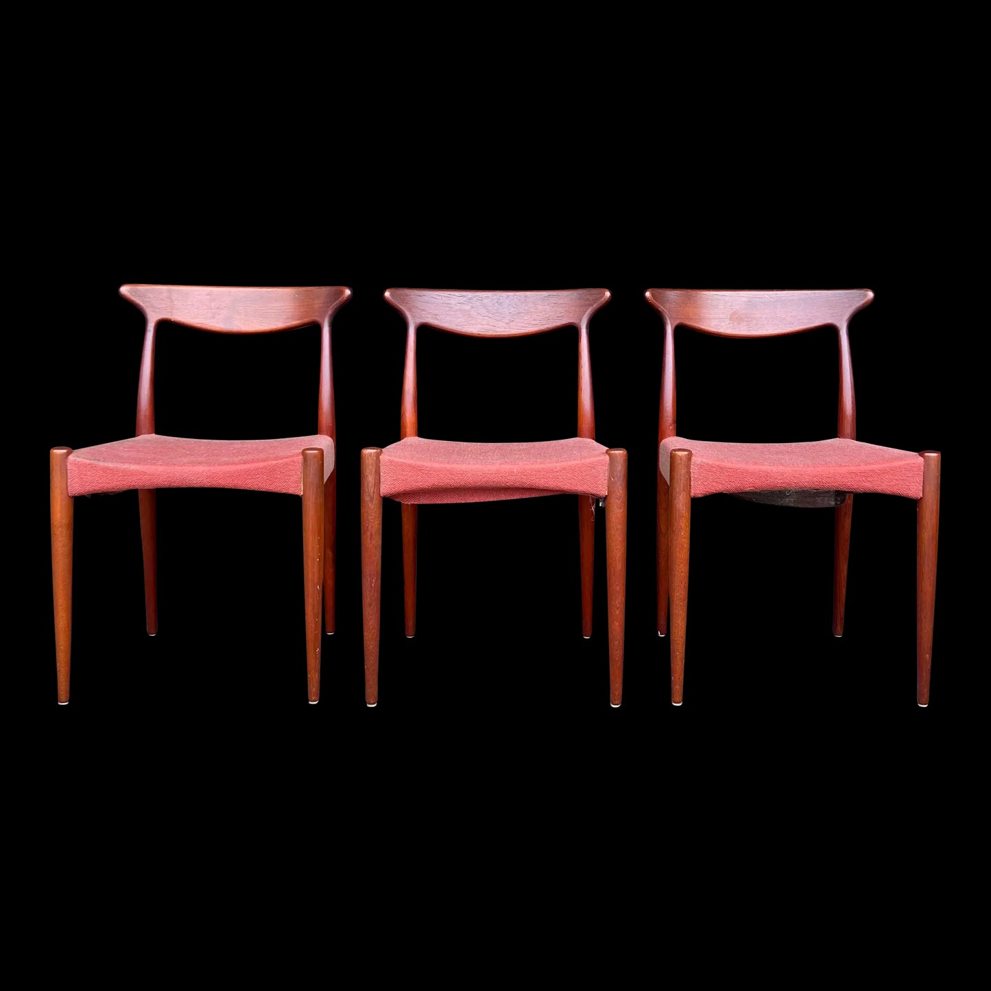 Set of 3 Arne Hovmand Olsen for Mogens Dining Chairs
