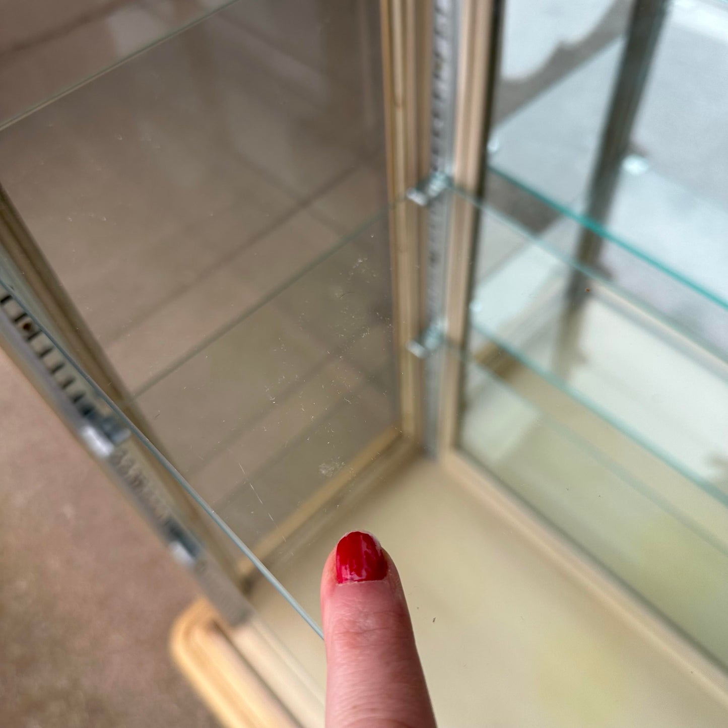 French Style Curio Glass Cabinet Hutch by Treasure House