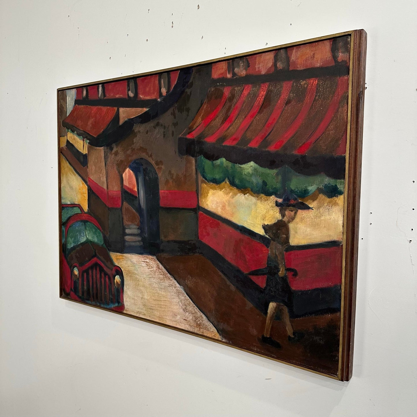 Street Scene Painting Marked Golder “Untitled”