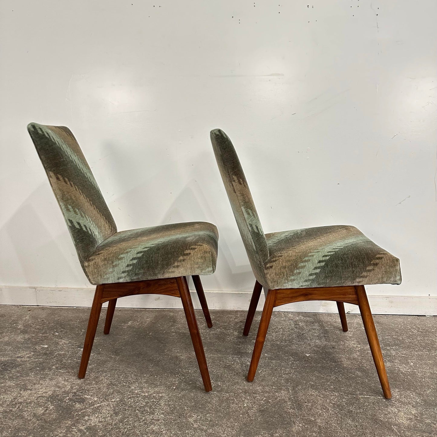 Set of 6 Reupholstered Adrian Pearsall Dining Chairs