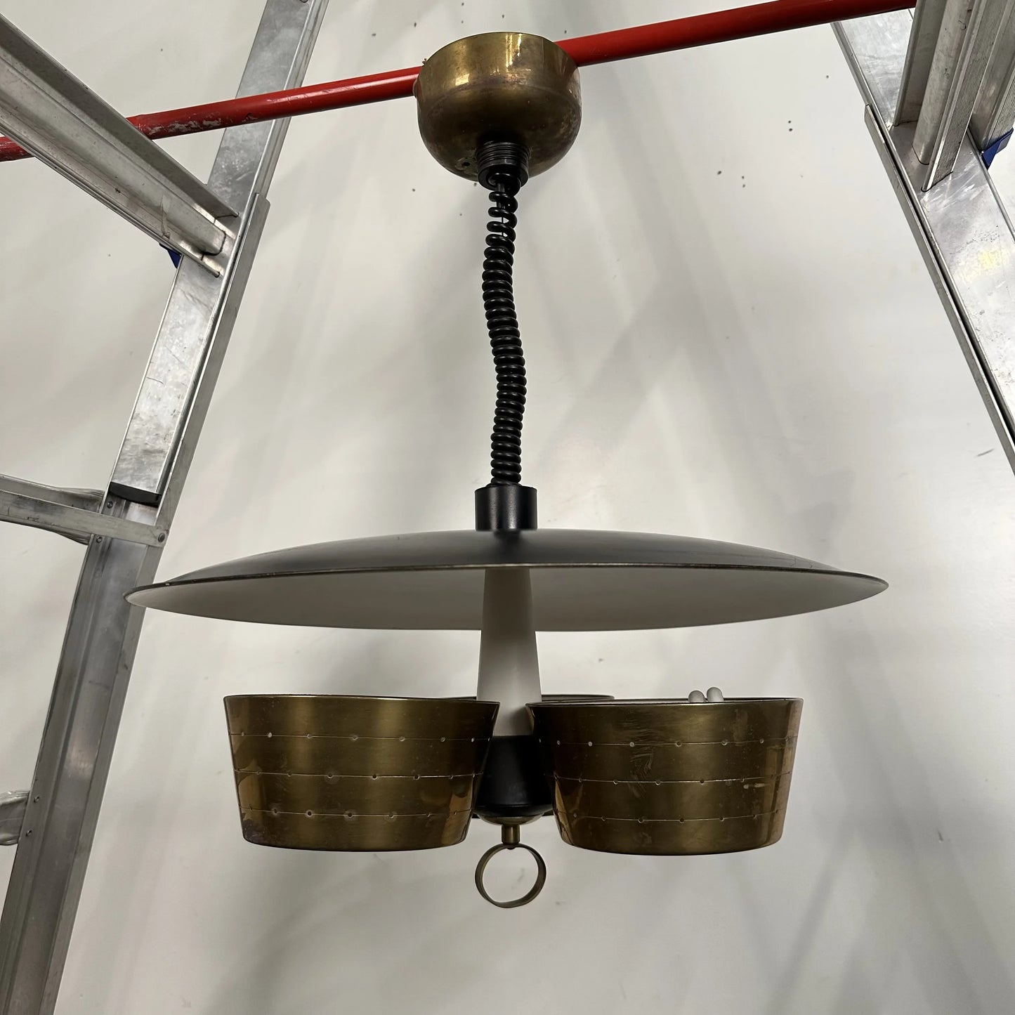 Gerald Thurston Lightolier Pull Down Pendant Chandelier Ceiling Lamp Mid-Century Modern