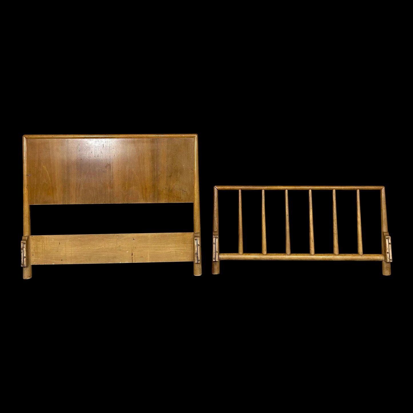 Robsjohn Gibbings Twin Headboard and Footrest for Widdicomb.