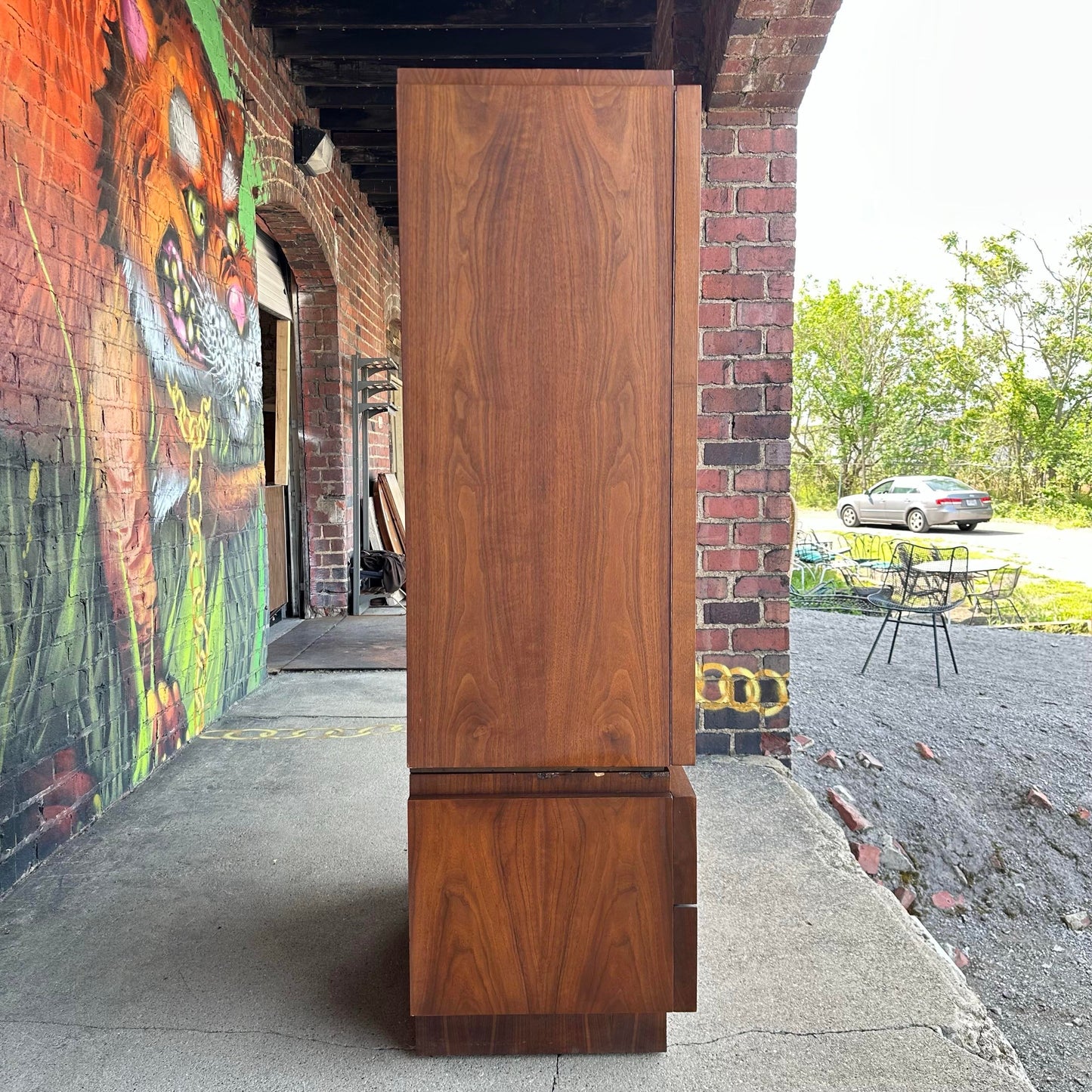 Mid-Century Modern Tobago Canadian Brutalist 2-Piece Tall Wardrobe