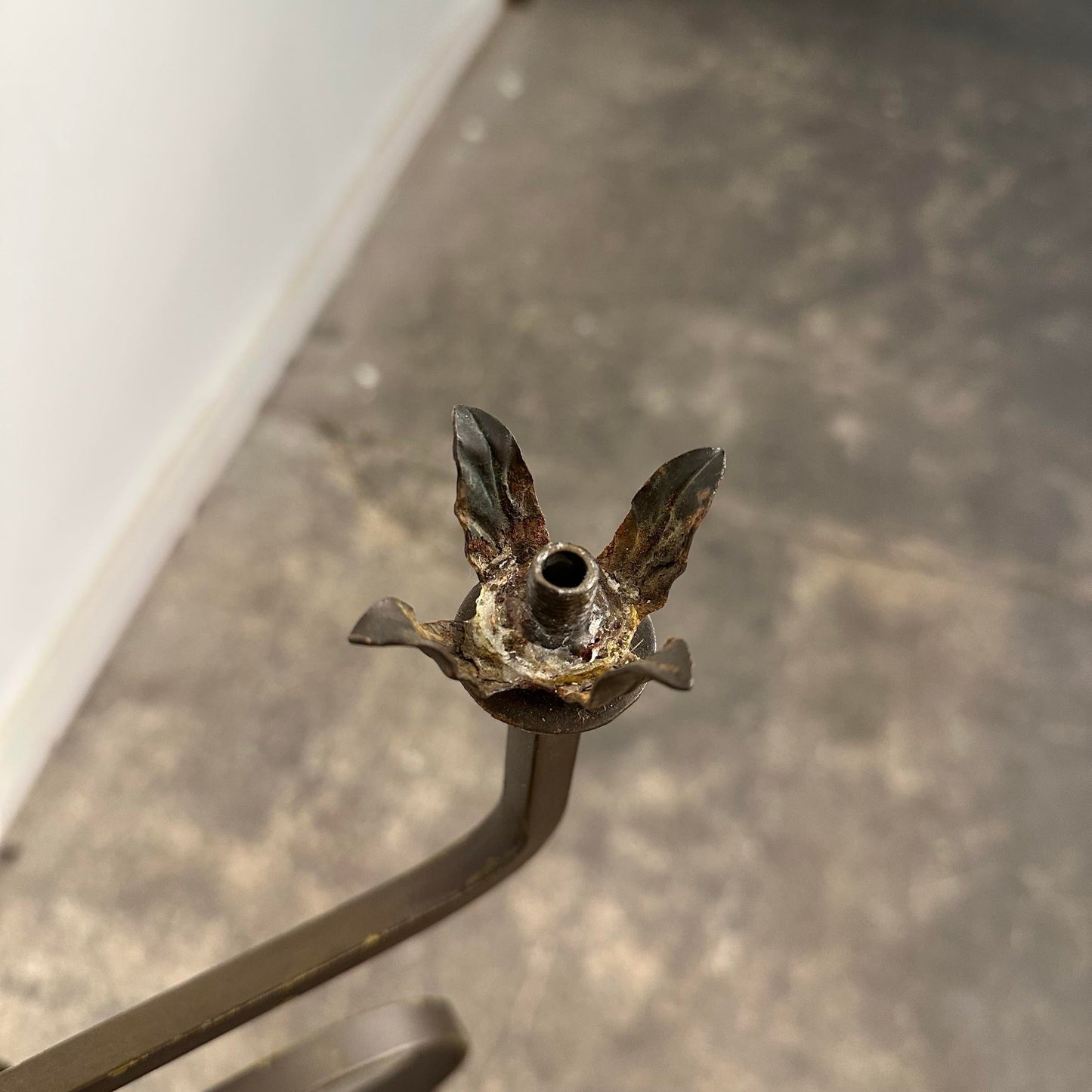 French Art Deco Wrought Iron Floor Lamp