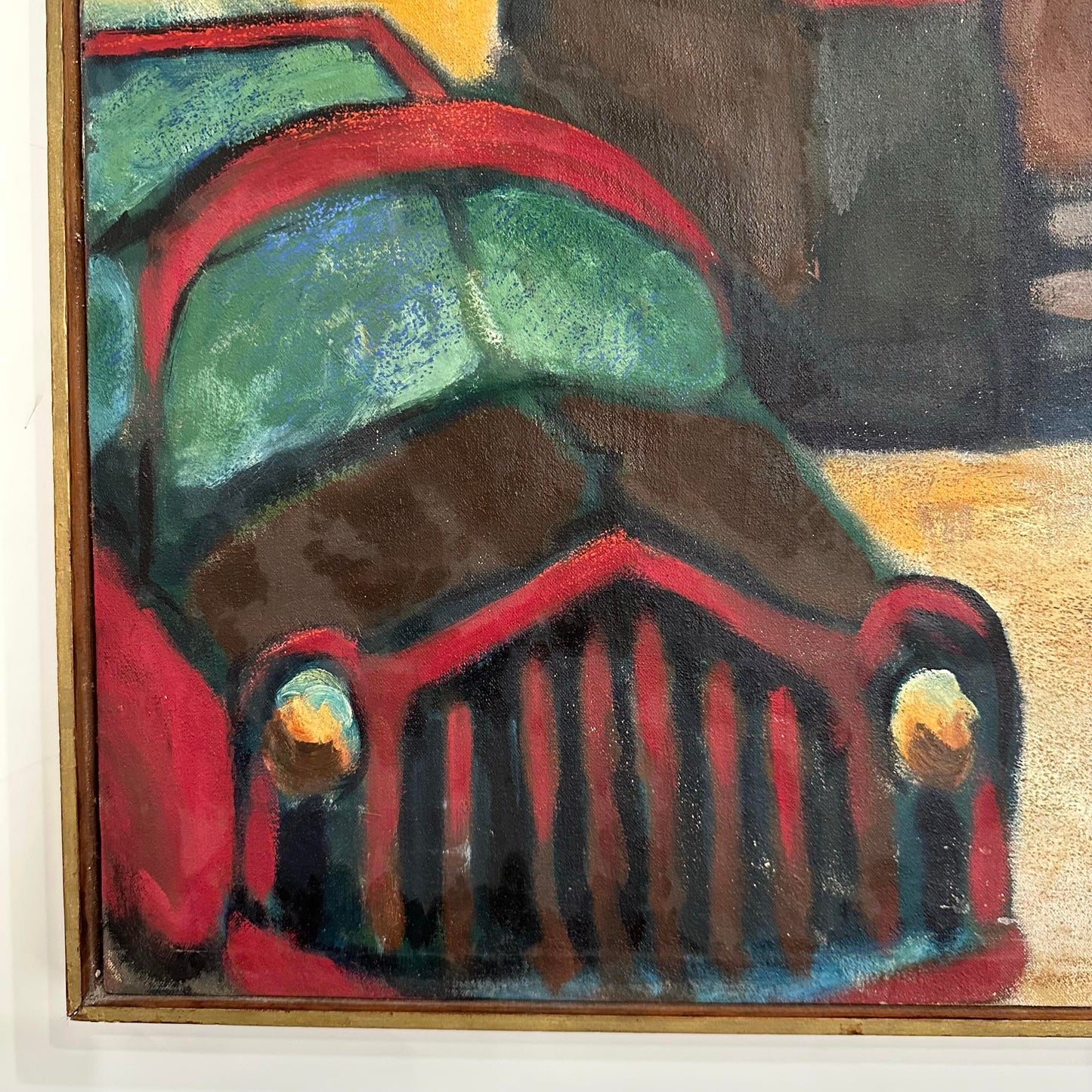 Street Scene Painting Marked Golder “Untitled”