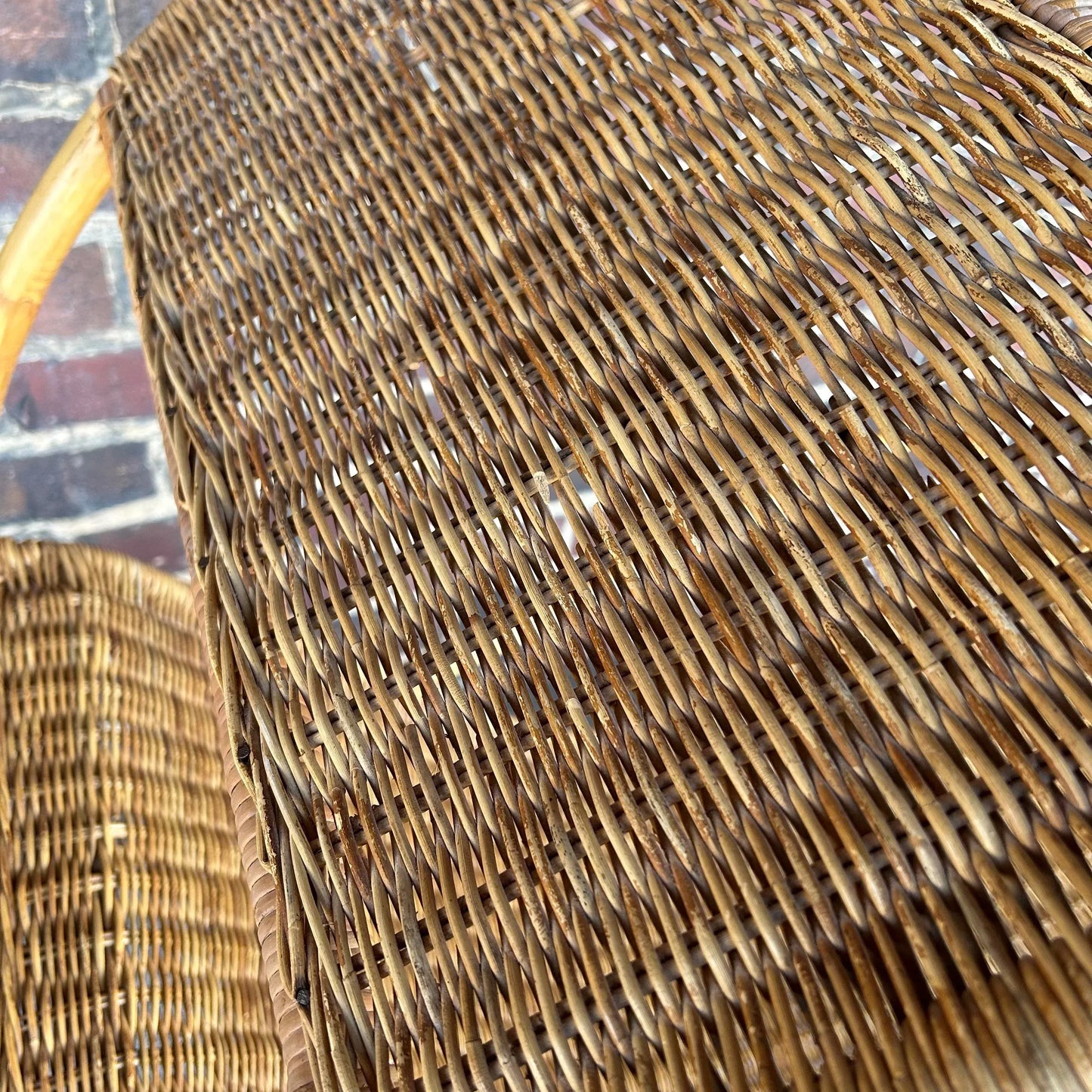 Franco Benttonica Dondolo Rattan Rocking Chair