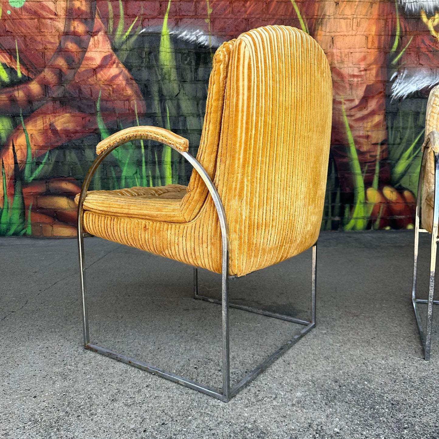 Set of 6 Founders Milo Baughman Style Dining Chairs