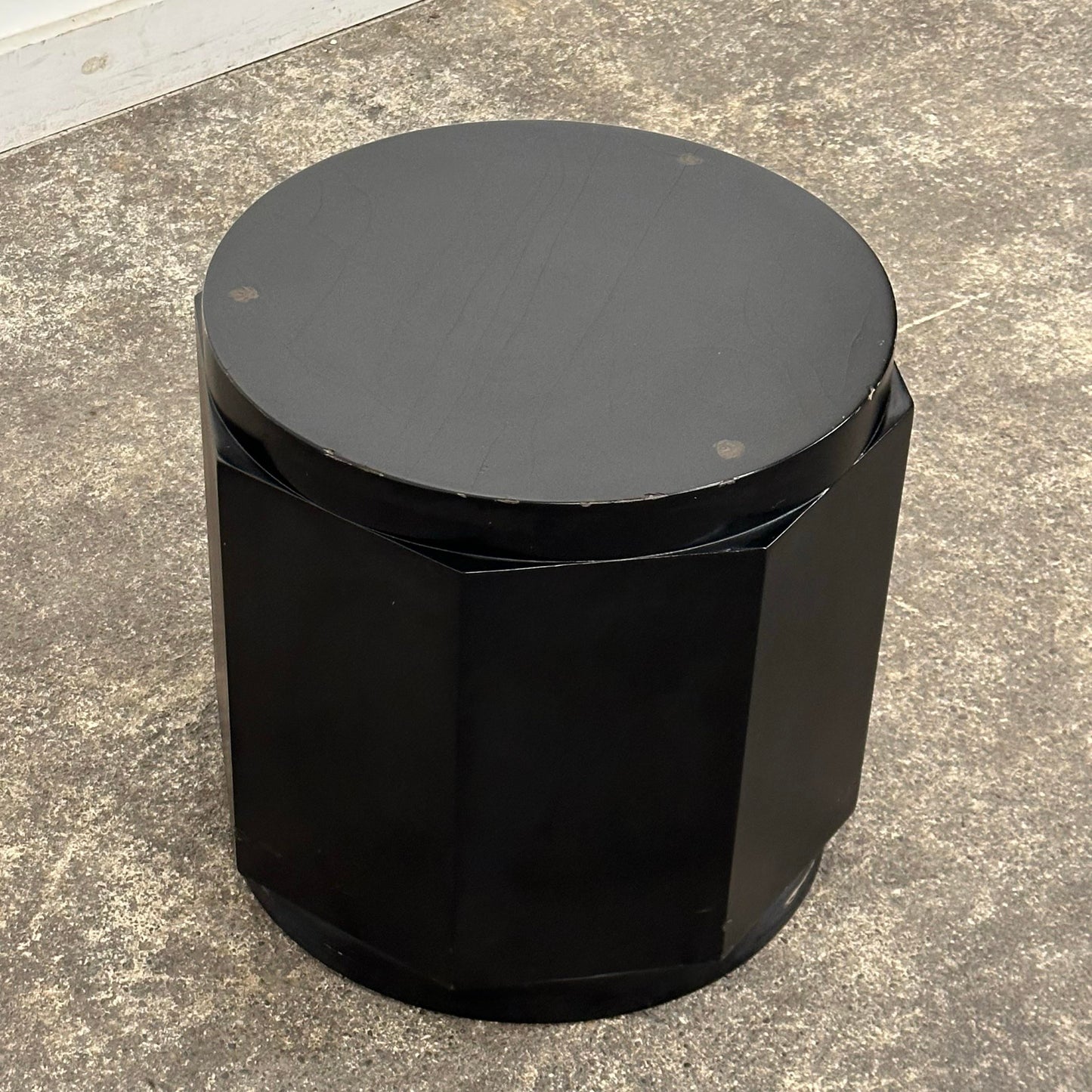 Dunbar Pedestal-Style Geometric Side Table