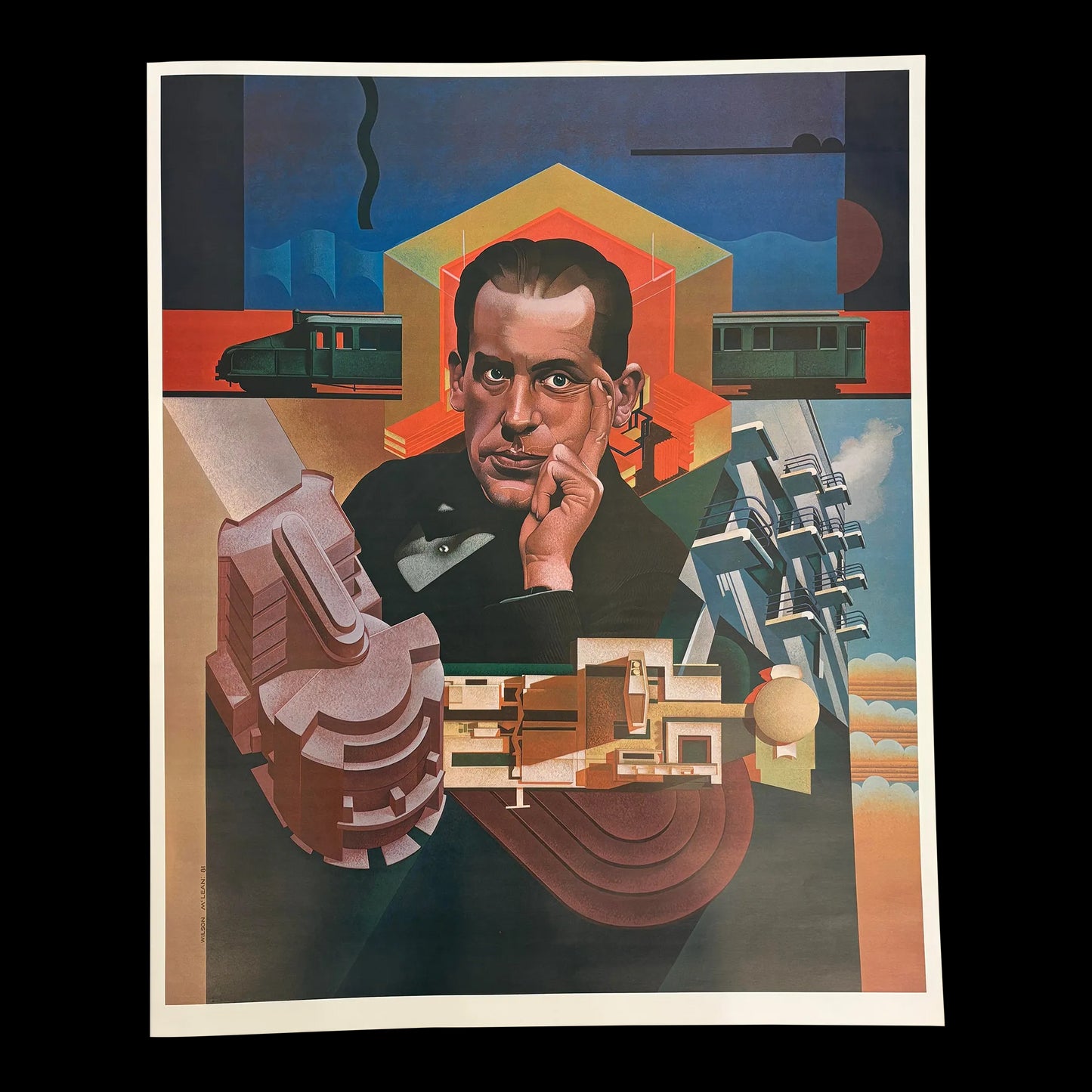 Walter Gropius “The Bridge Builder” Portfolio Print by Wilson McLean 1981