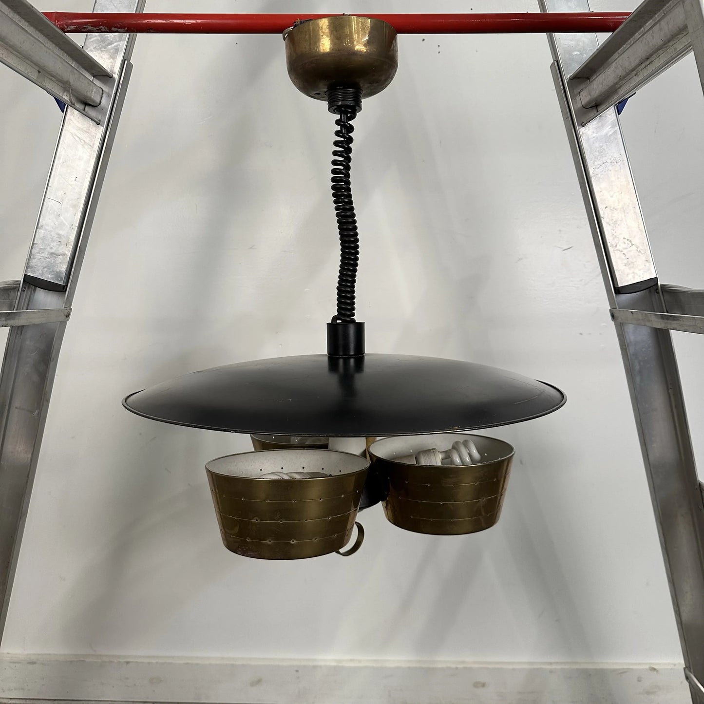 Gerald Thurston Lightolier Pull Down Pendant Chandelier Ceiling Lamp Mid-Century Modern