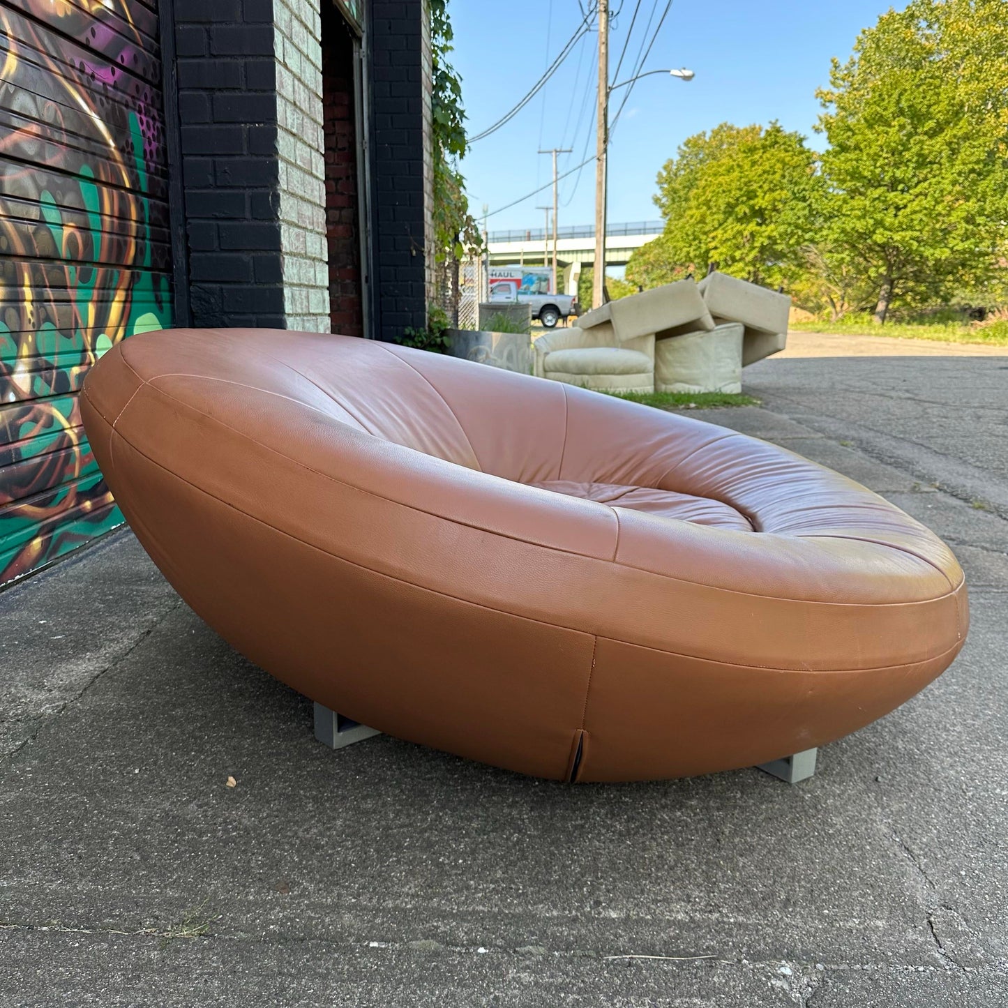 De Sede Leather Circular Ufo Love Seat Sofa Model Ds 152