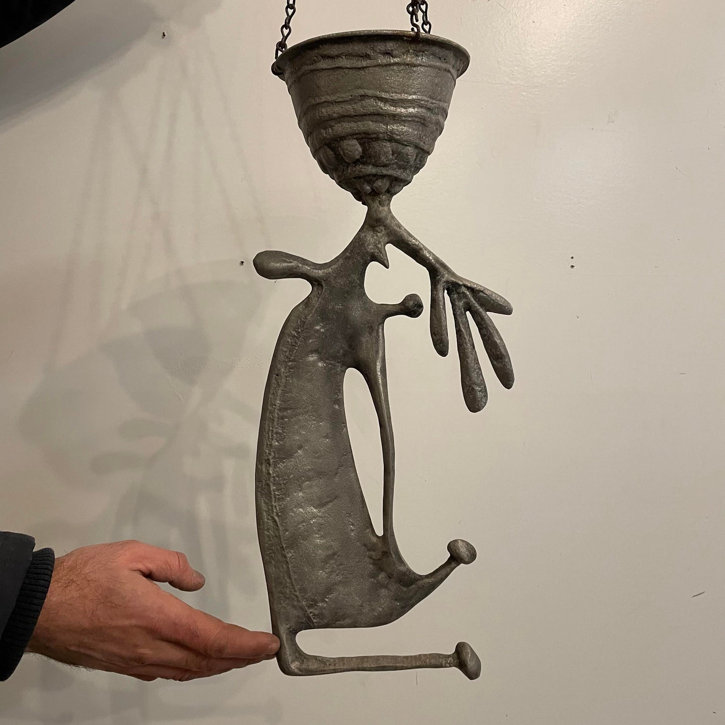 Vintage Don Drumm Aluminum Hanging Planter