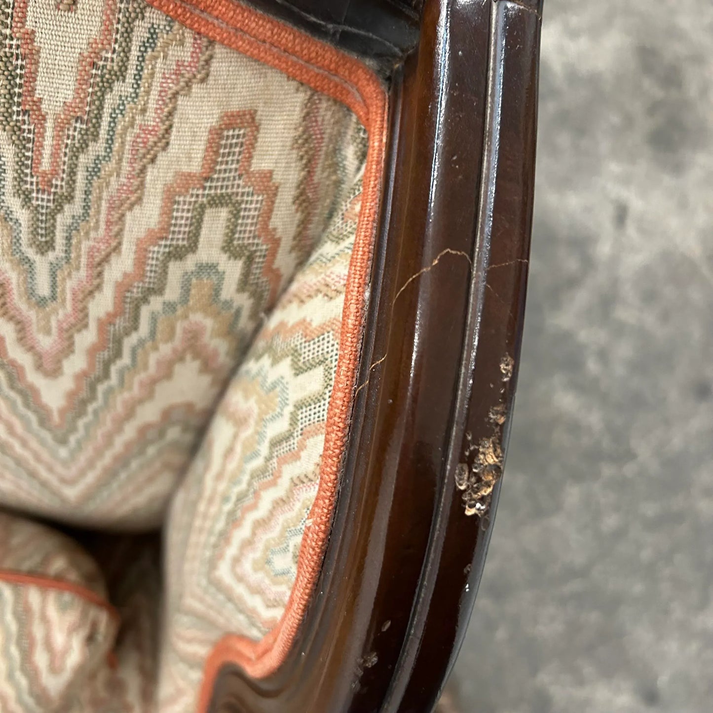 Pair of Antique Wing Back Club Chairs French Provincial