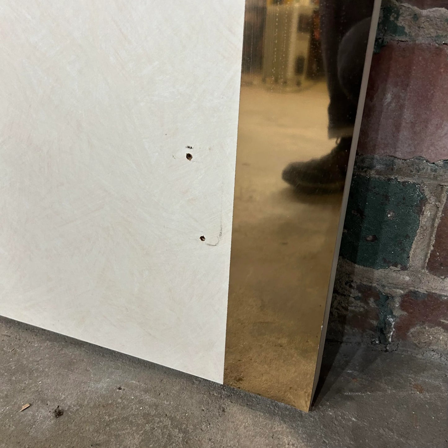 Pair of Twin Size Rose Gold Trim Headboards