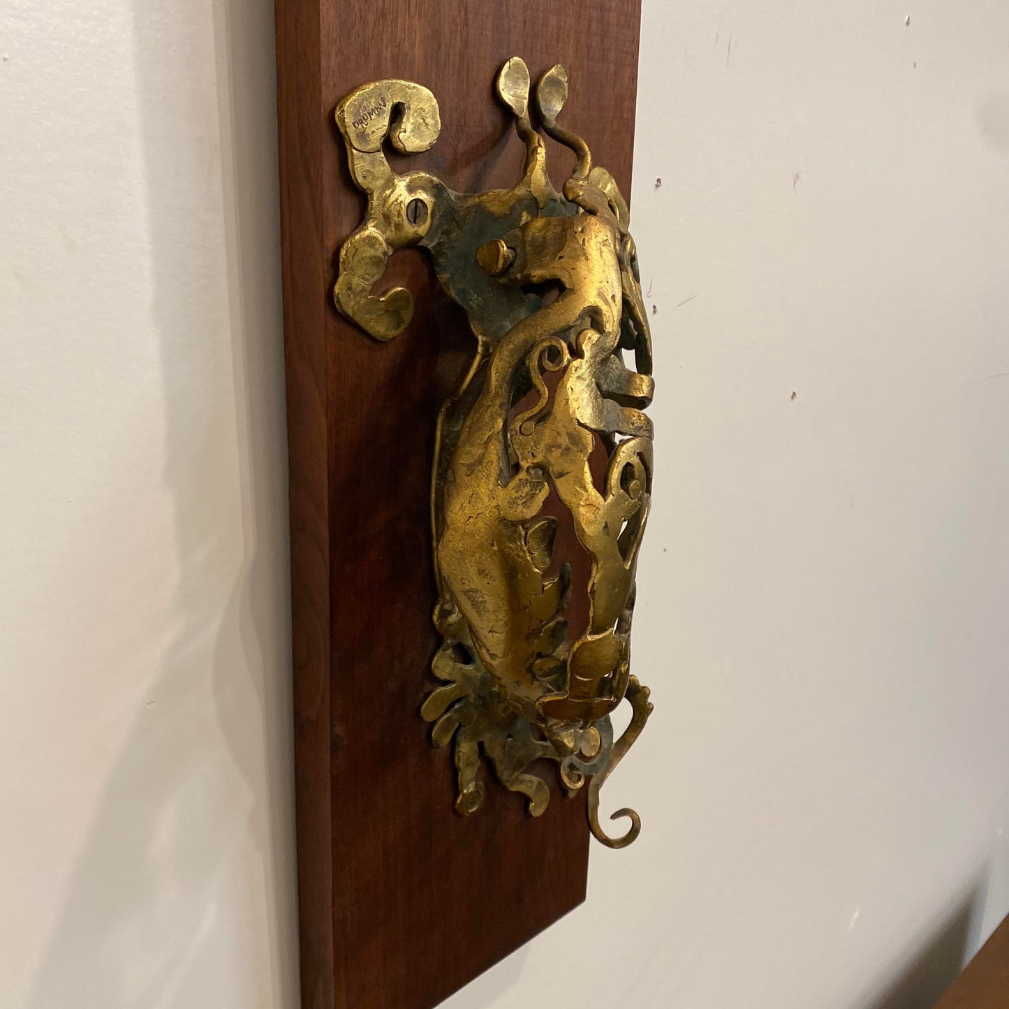 Mid-Century Modern Bronze Door Knocker by Don Drumm