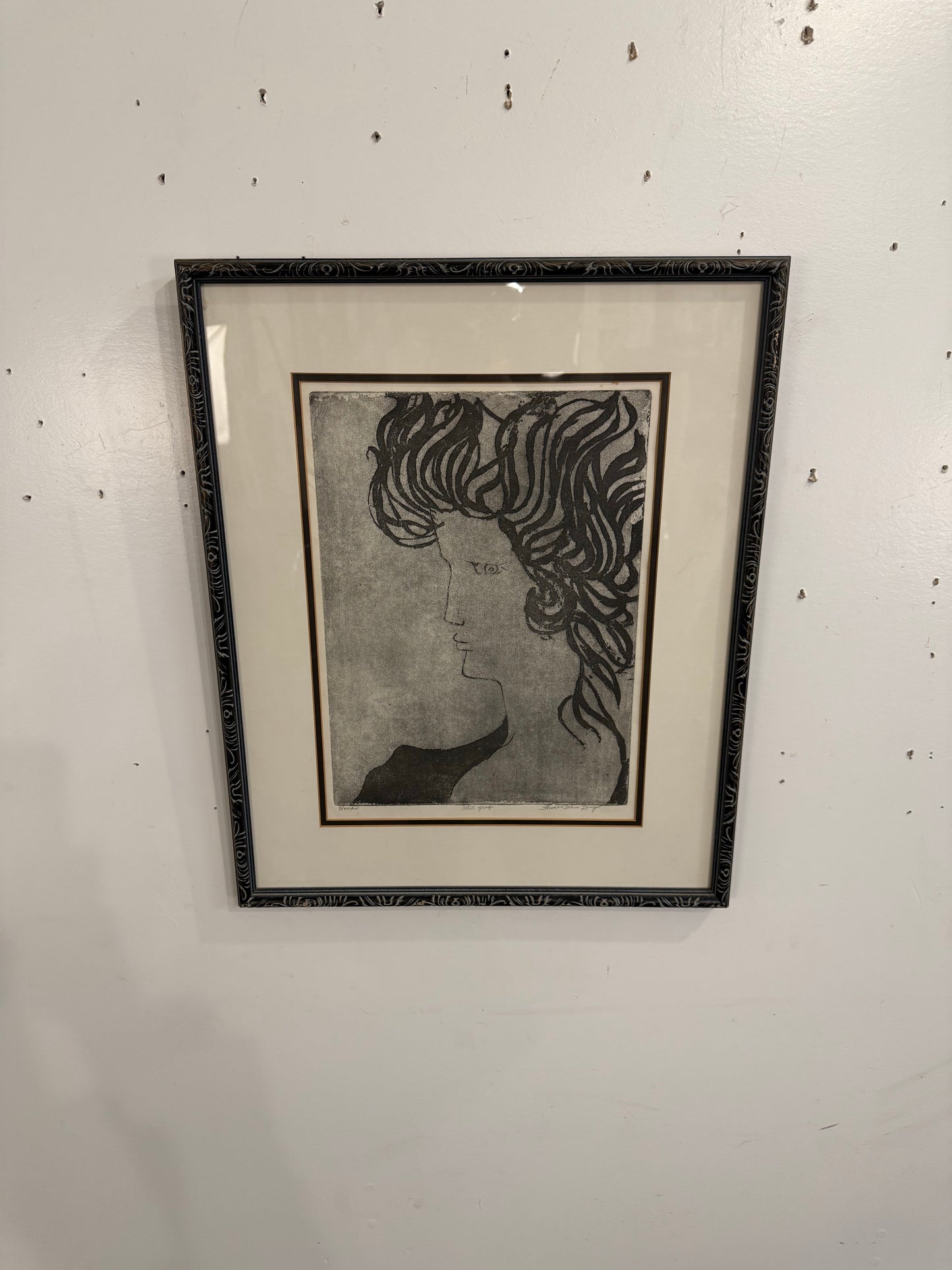 Sharon Bohm Levy “woman” Etching Print