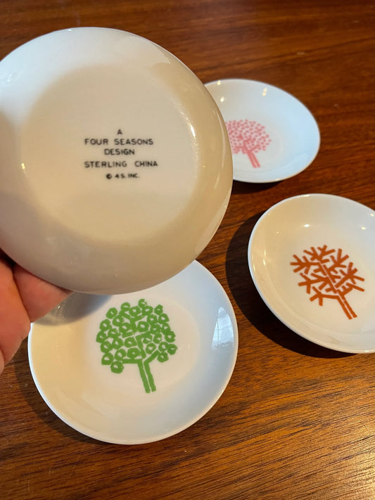 Set of 4 Mid 20th Century Seasons Catchalls