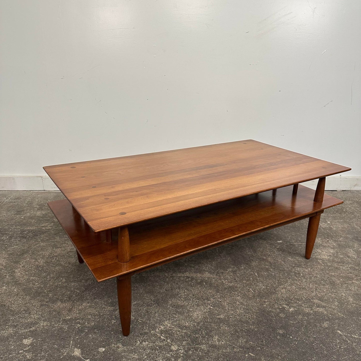 Willett Furniture Solid Cherry Two-Tier Coffee Table